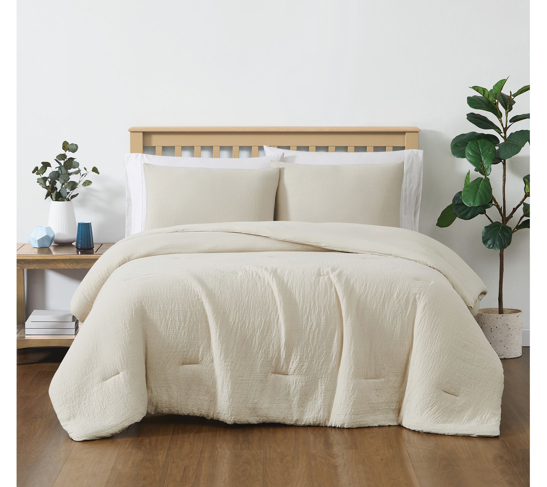 Truly Soft Cloud Puffer Comforter Set - White - Full - Queen