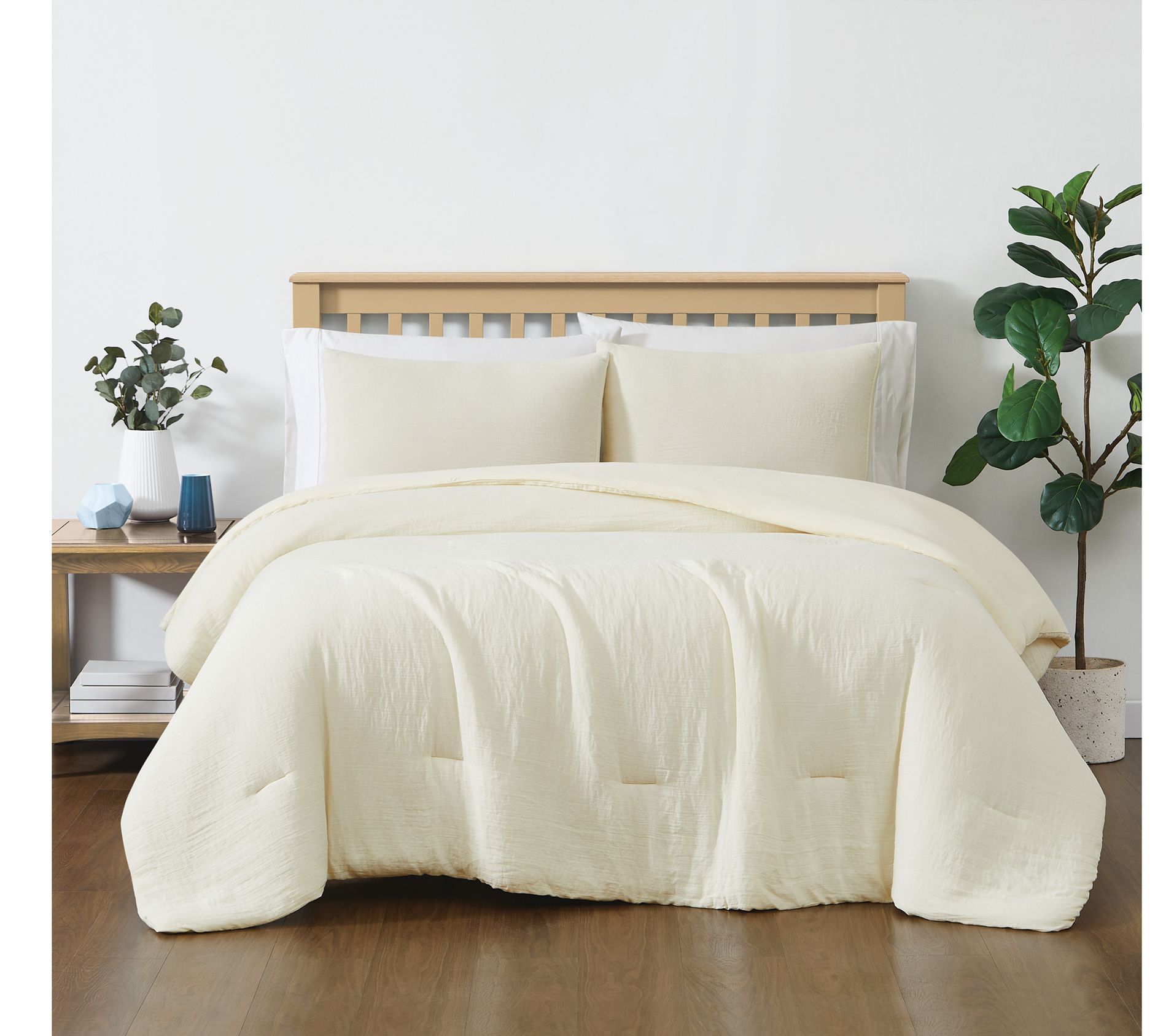 Truly Soft Cozy Gauze King 3 Piece Comforter Set