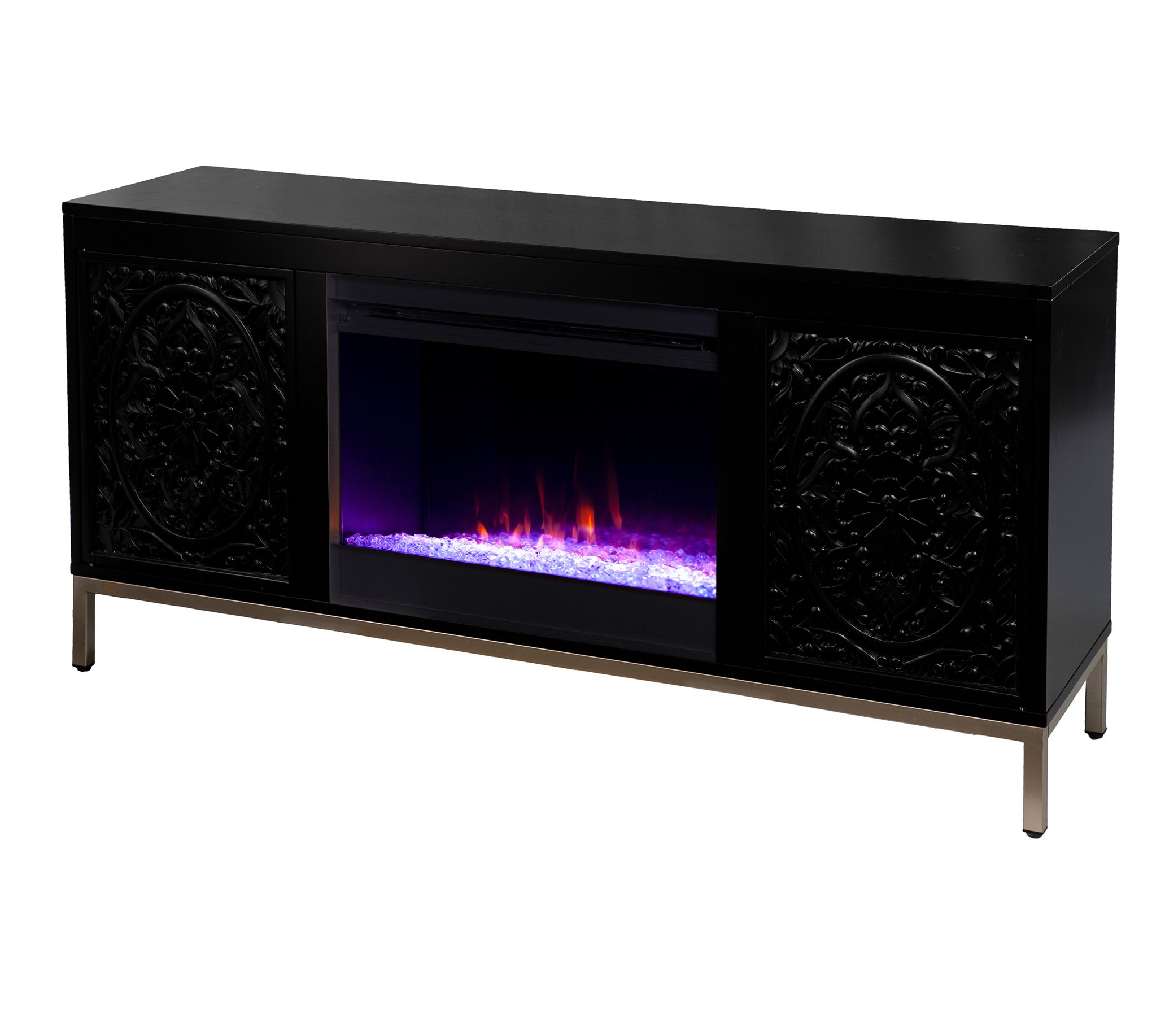 SEI Furniture Winsterly Color Changing Fireplac e Media Consol