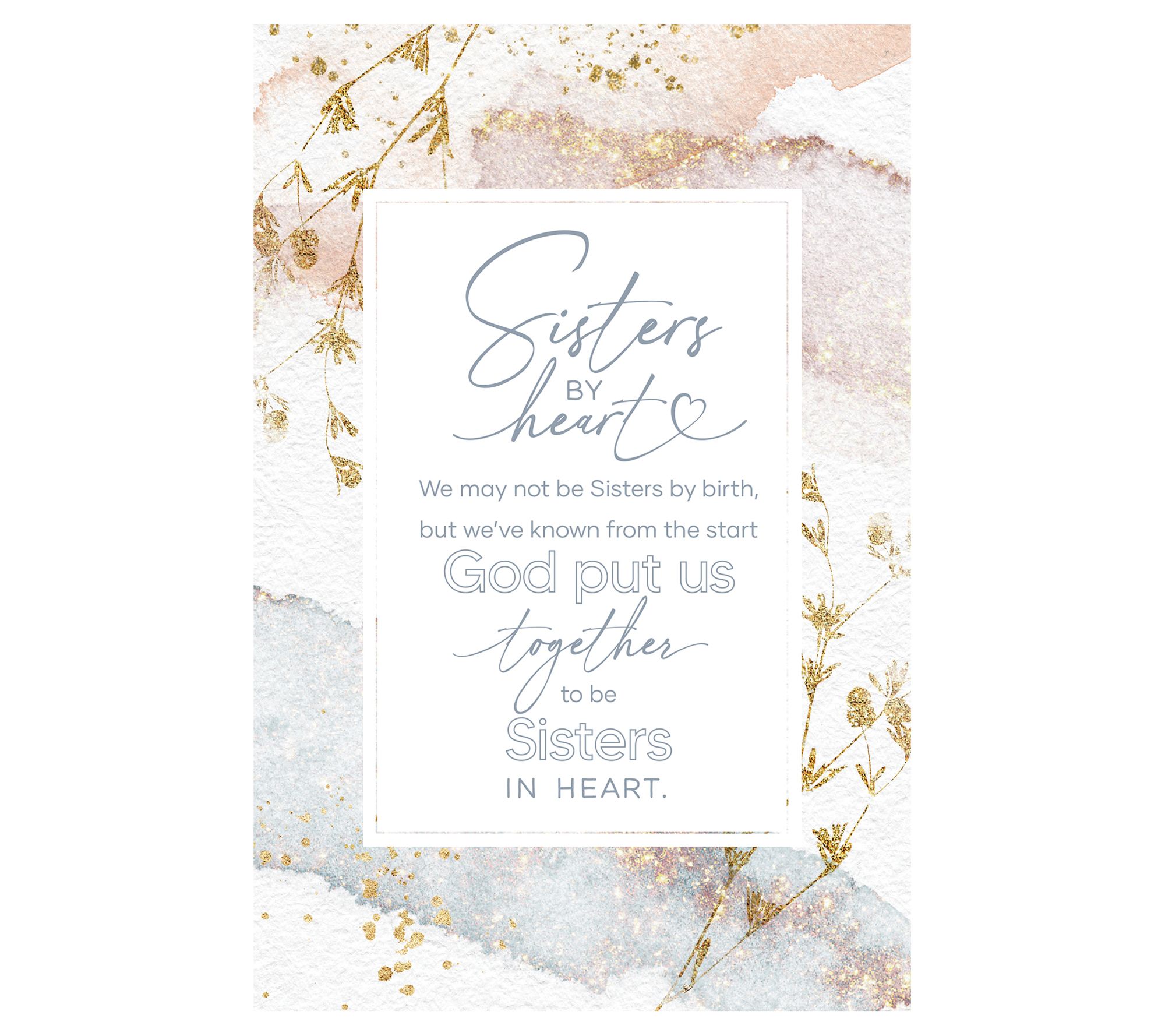 Dexsa Sisters By Heart Wood Plaque with Easel and Hook