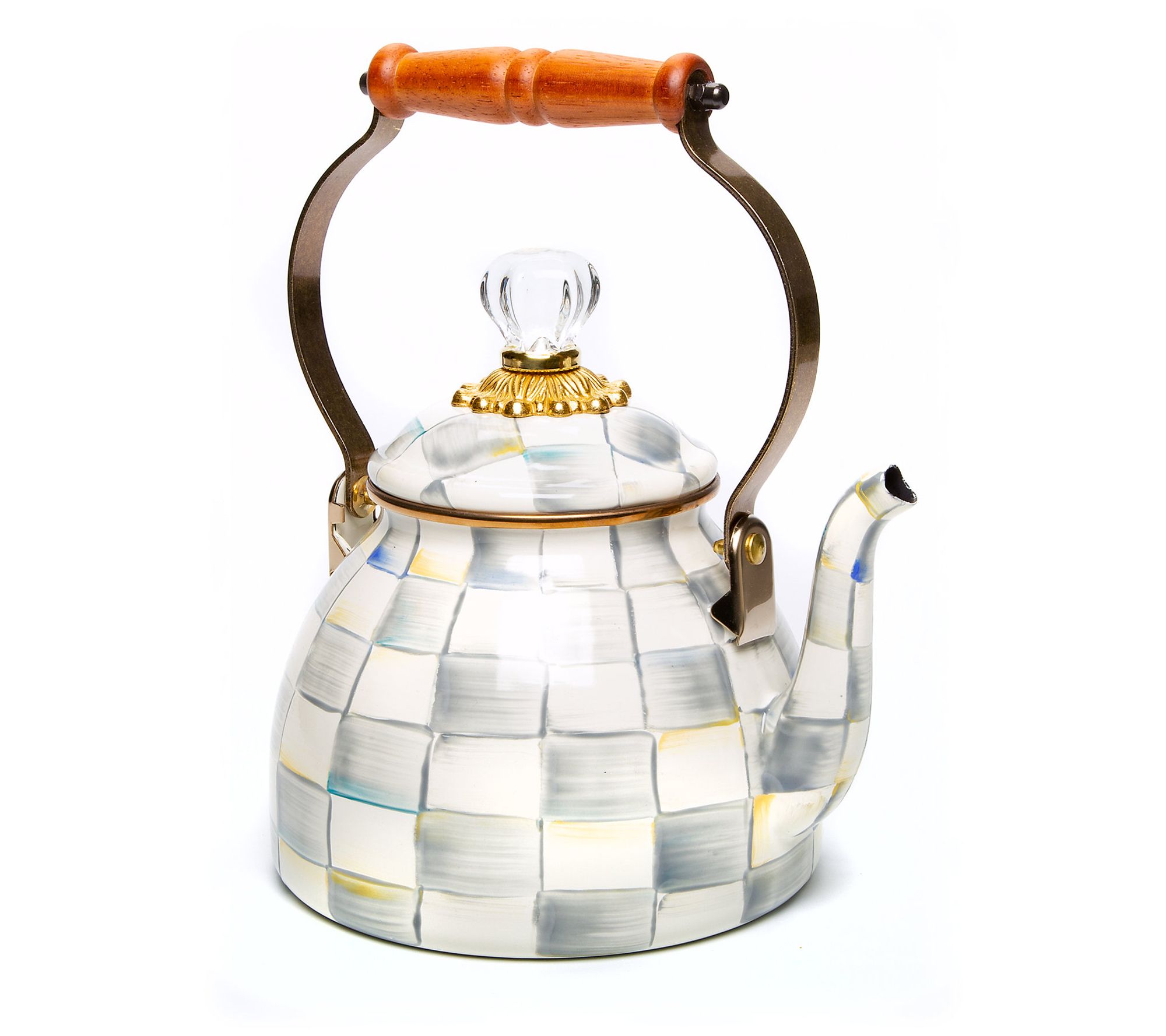 "As Is" Mackenzie- Childs 2-Quart Enamel Tea Kettle
