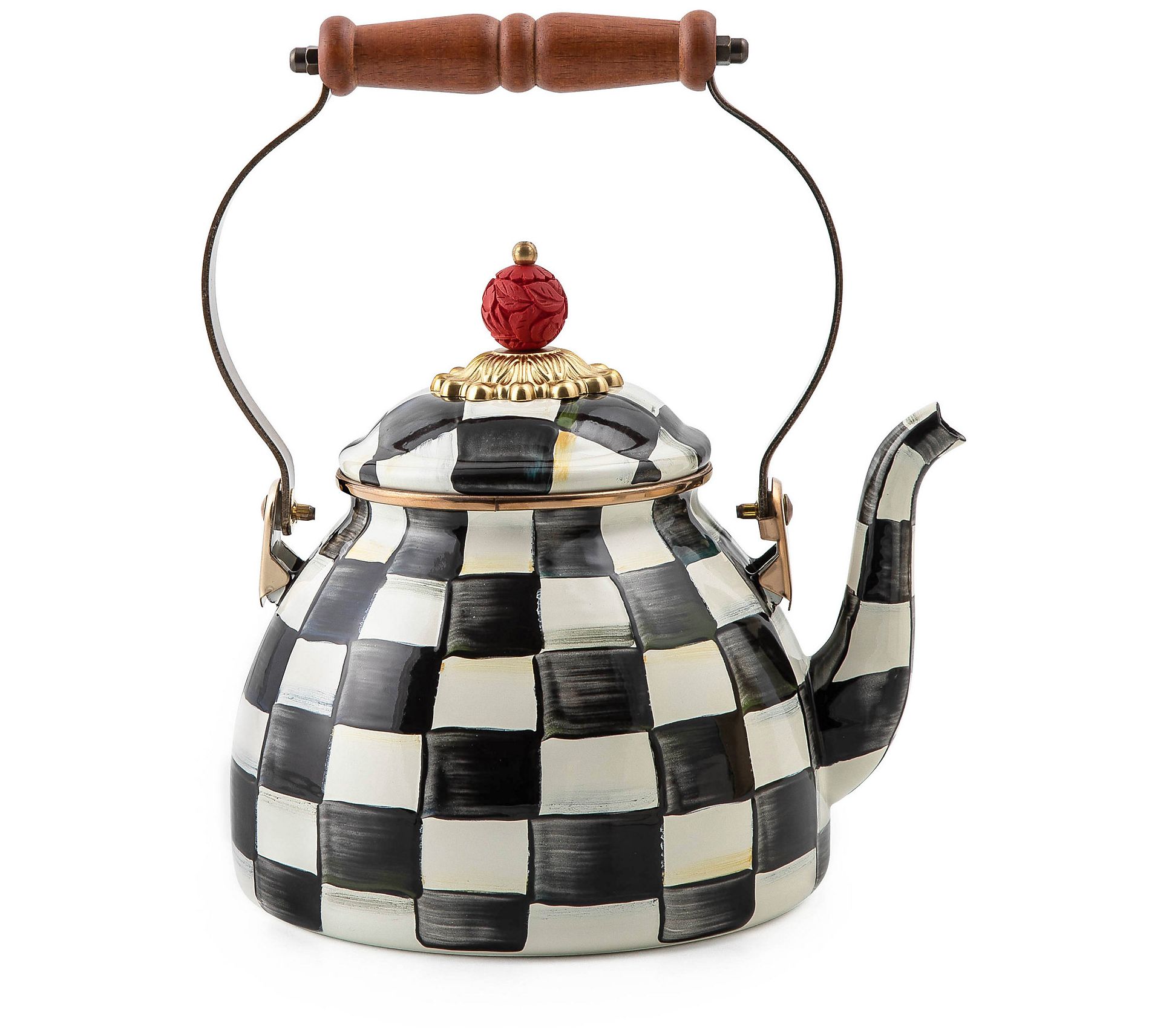 "As Is" Mackenzie- Childs 2-Quart Enamel Tea Kettle