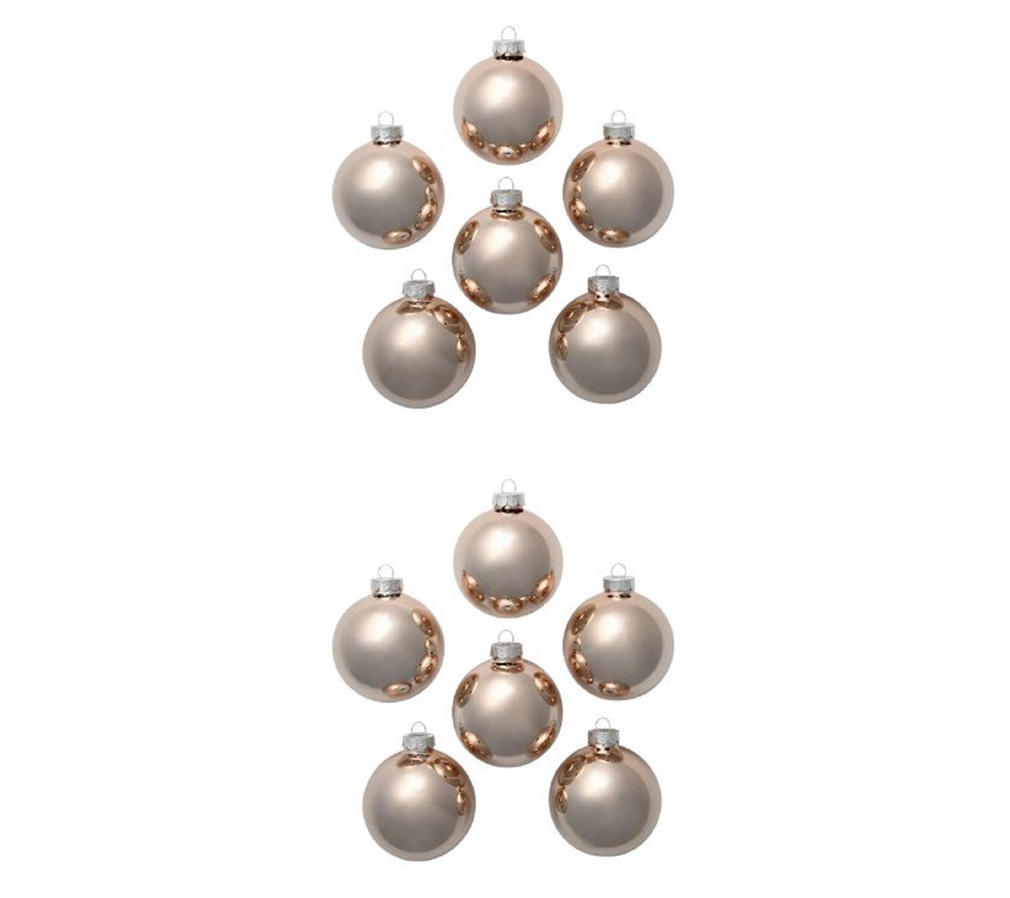 Whitehurst Set of (12) 2.75" Shiny Finish GlassOrnament