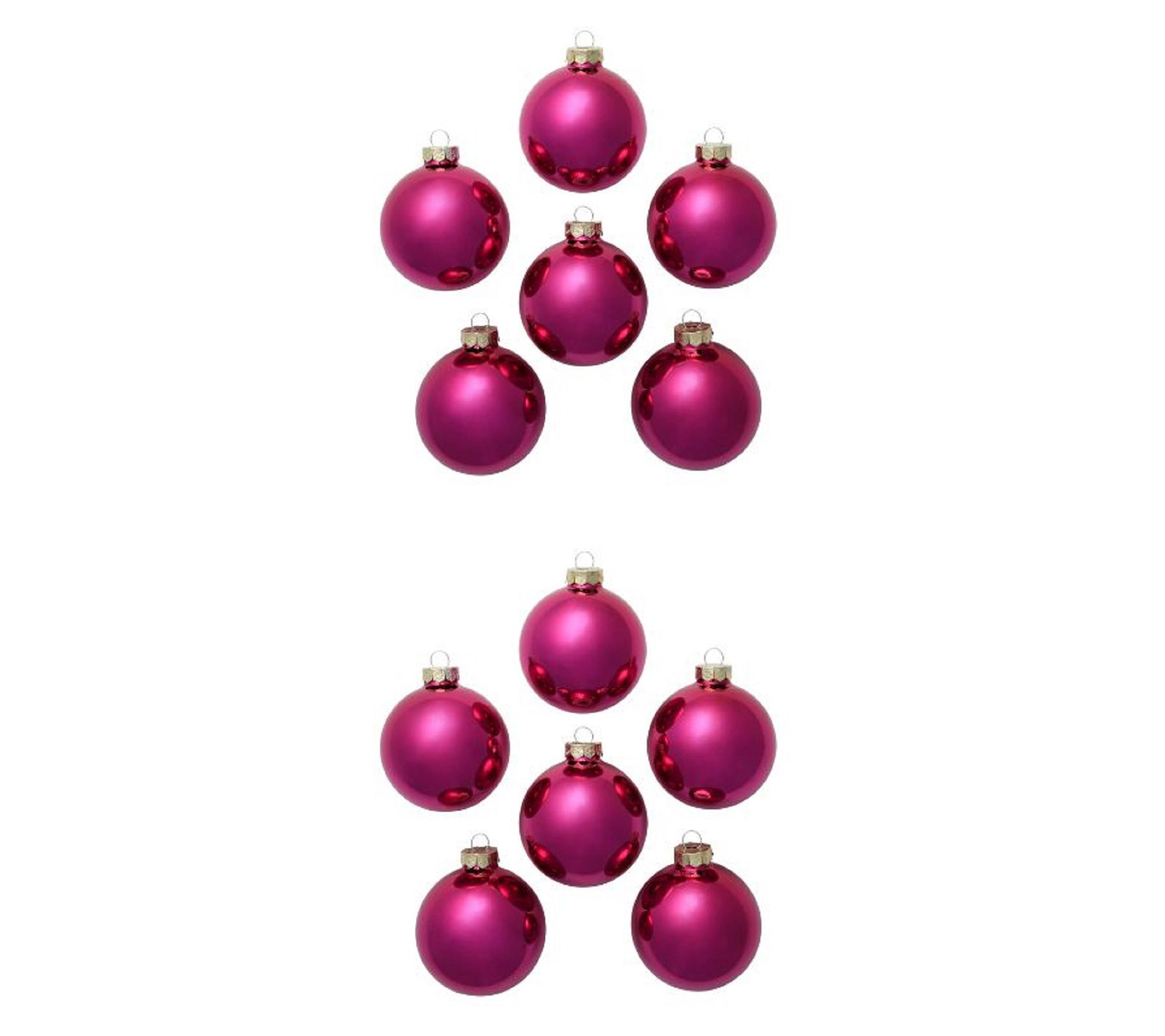 Whitehurst Set of (12) 2.75" Shiny Finish GlassOrnament