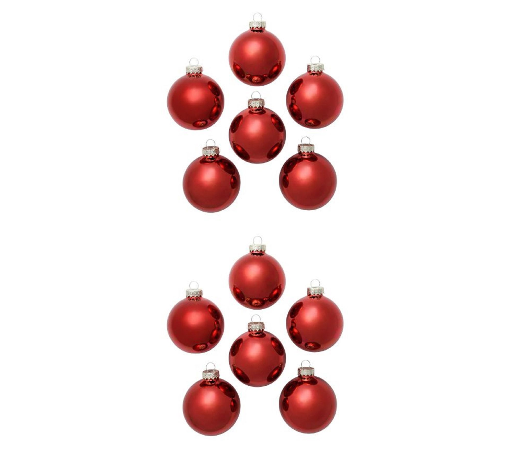 Whitehurst Set of (12) 2.75" Shiny Finish GlassOrnament