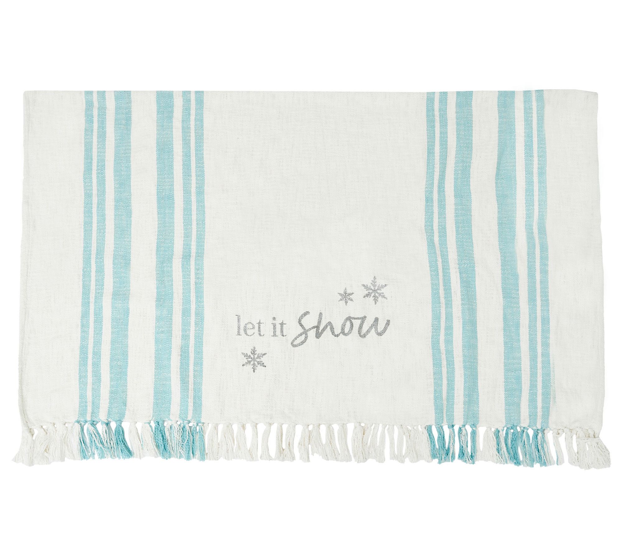 Morgan Let It Snow Woven Christmas Throw Blanket by Valerie