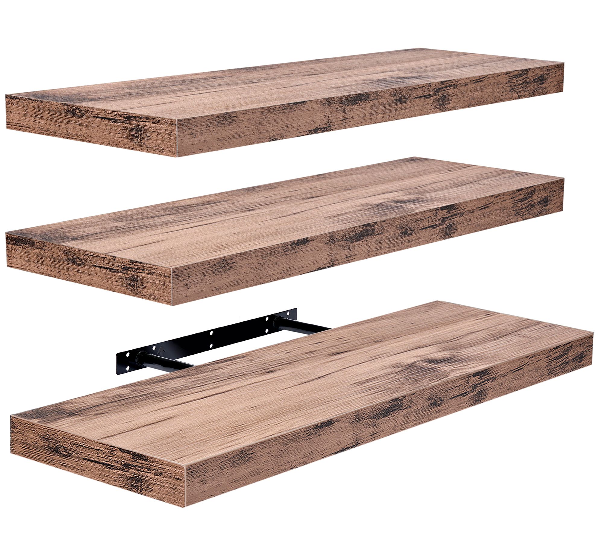 Set of 3 (24"x9 ") Sorbus Recta ngle Floating S helves