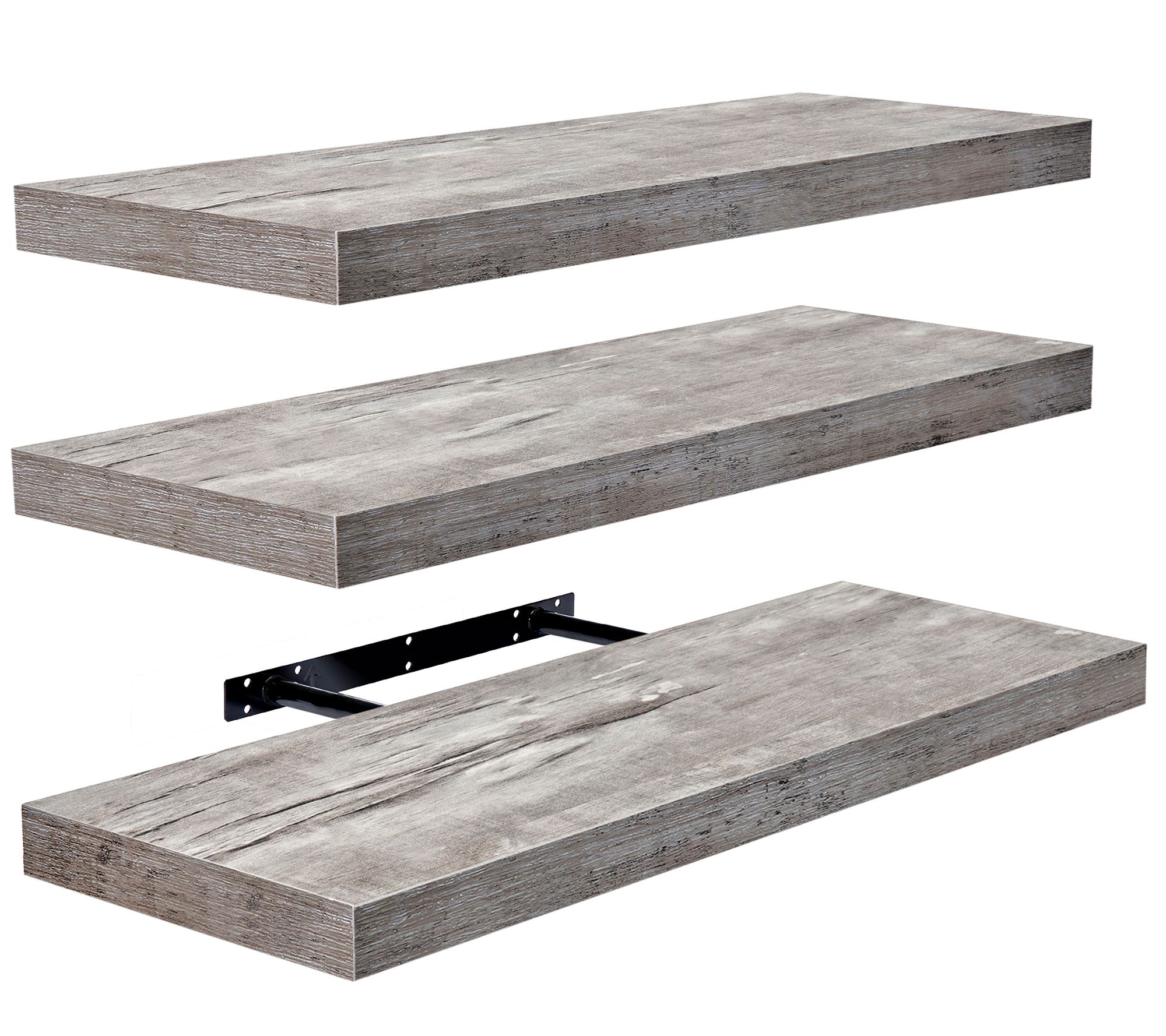 Set of 3 (24"x9 ") Sorbus Recta ngle Floating S helves