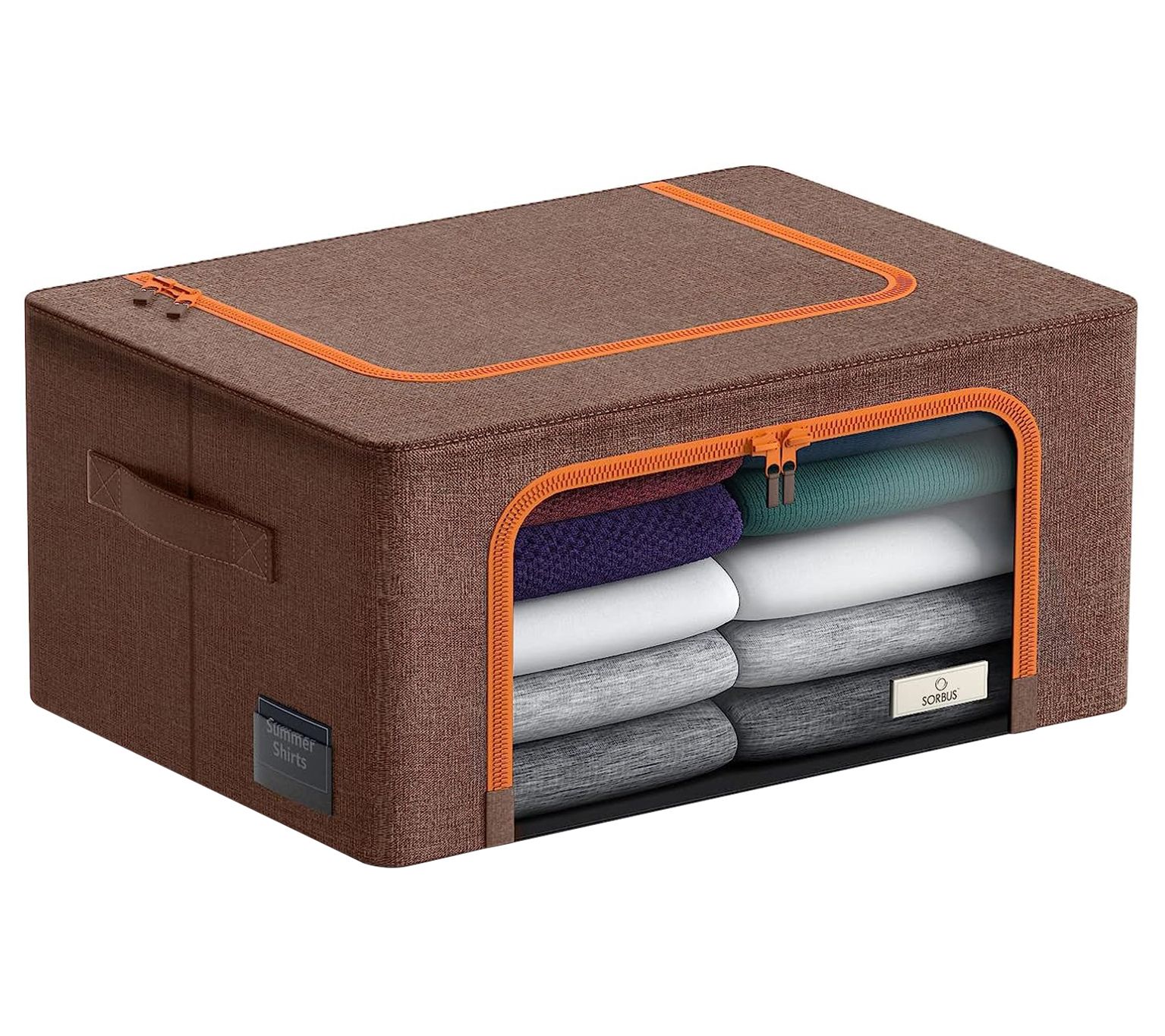 Sorbus Storage Bins with Metal Frame 1 Pack