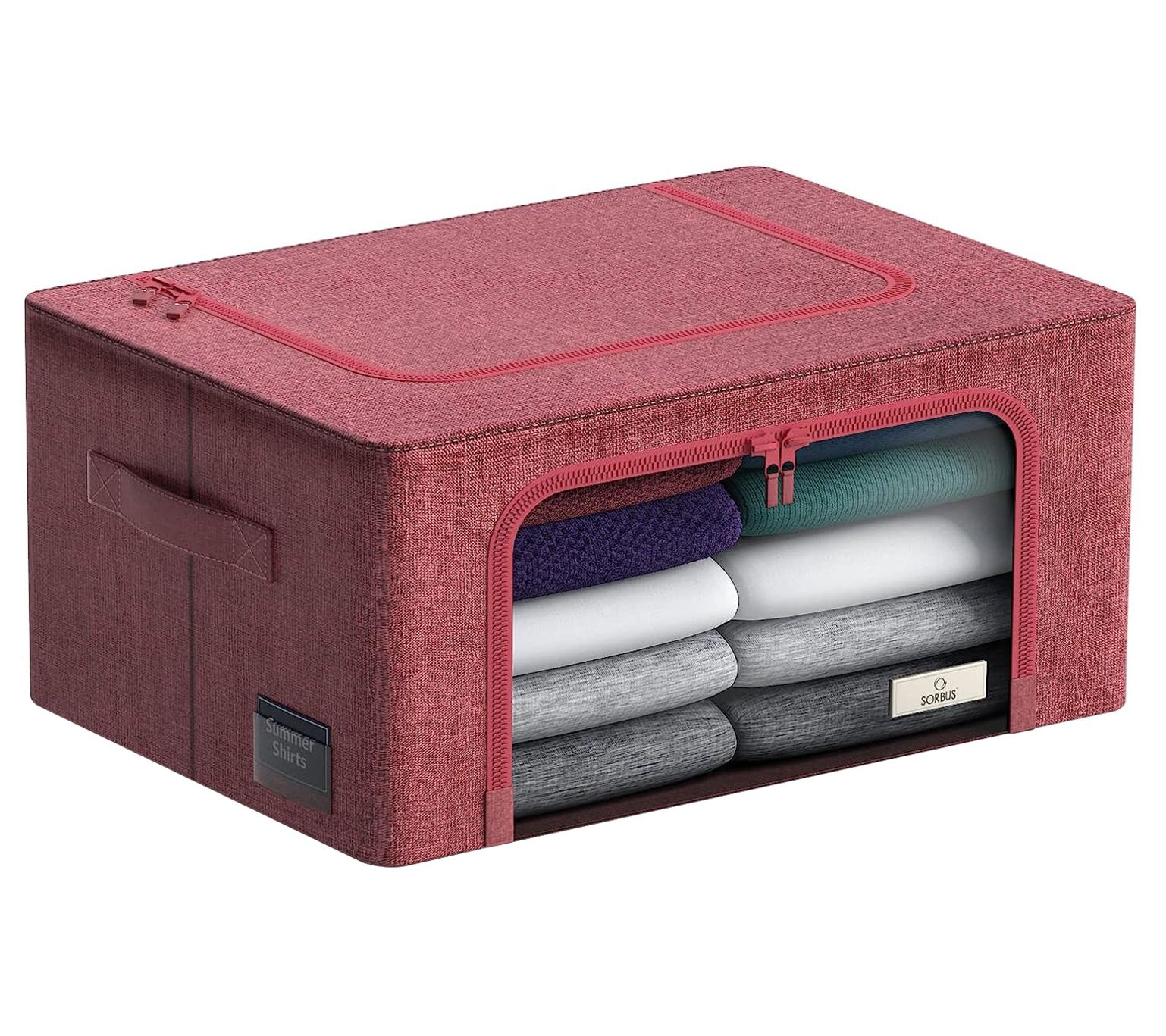 Sorbus Storage Bins with Metal Frame 1 Pack