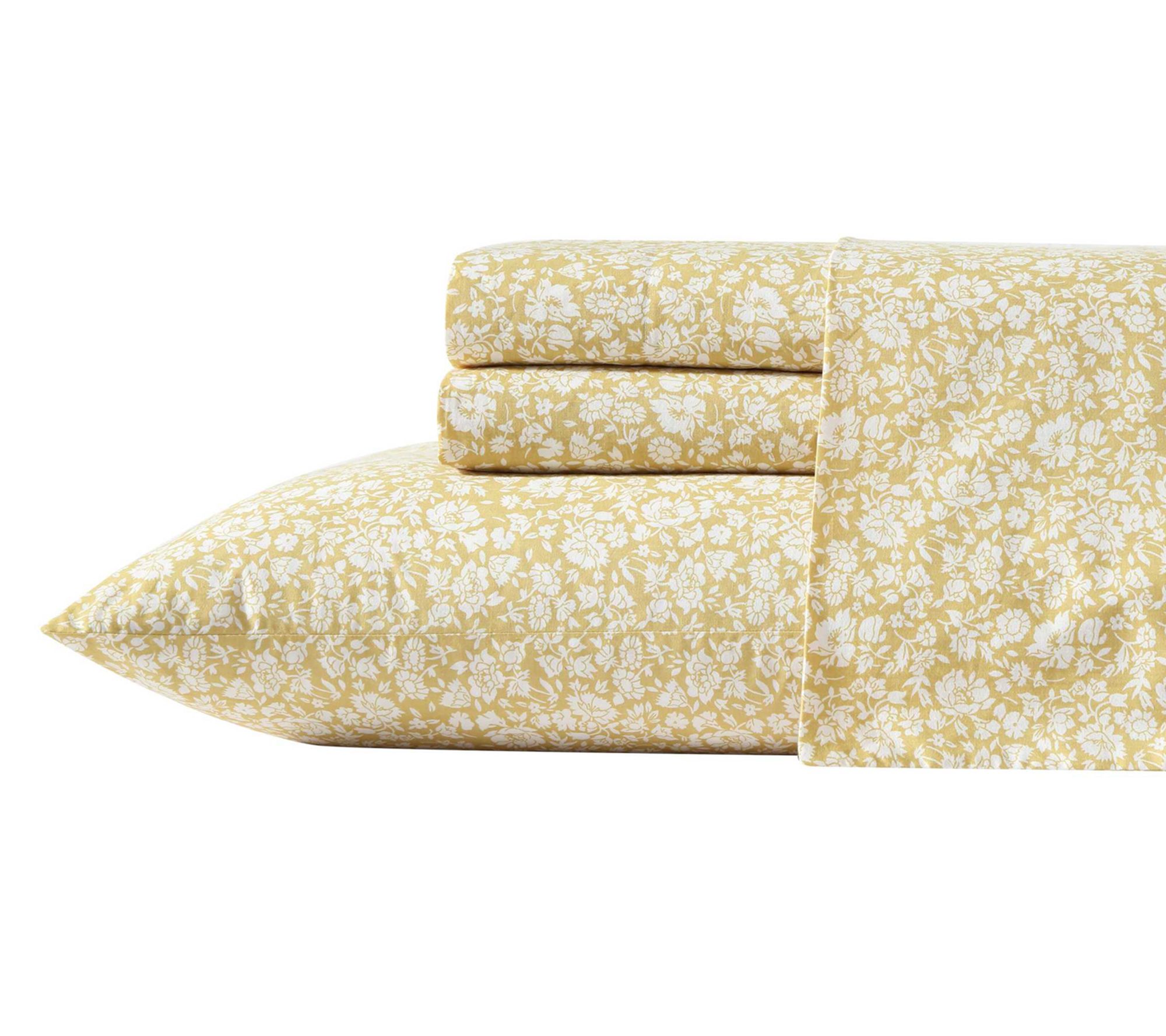 Laura Ashley Heirloom Ditzy Gold King Sheet Set