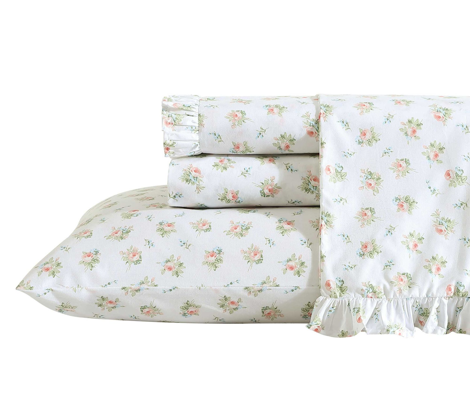 Laura Ashley Roseford Ruffled Hem King Pillowcase Set