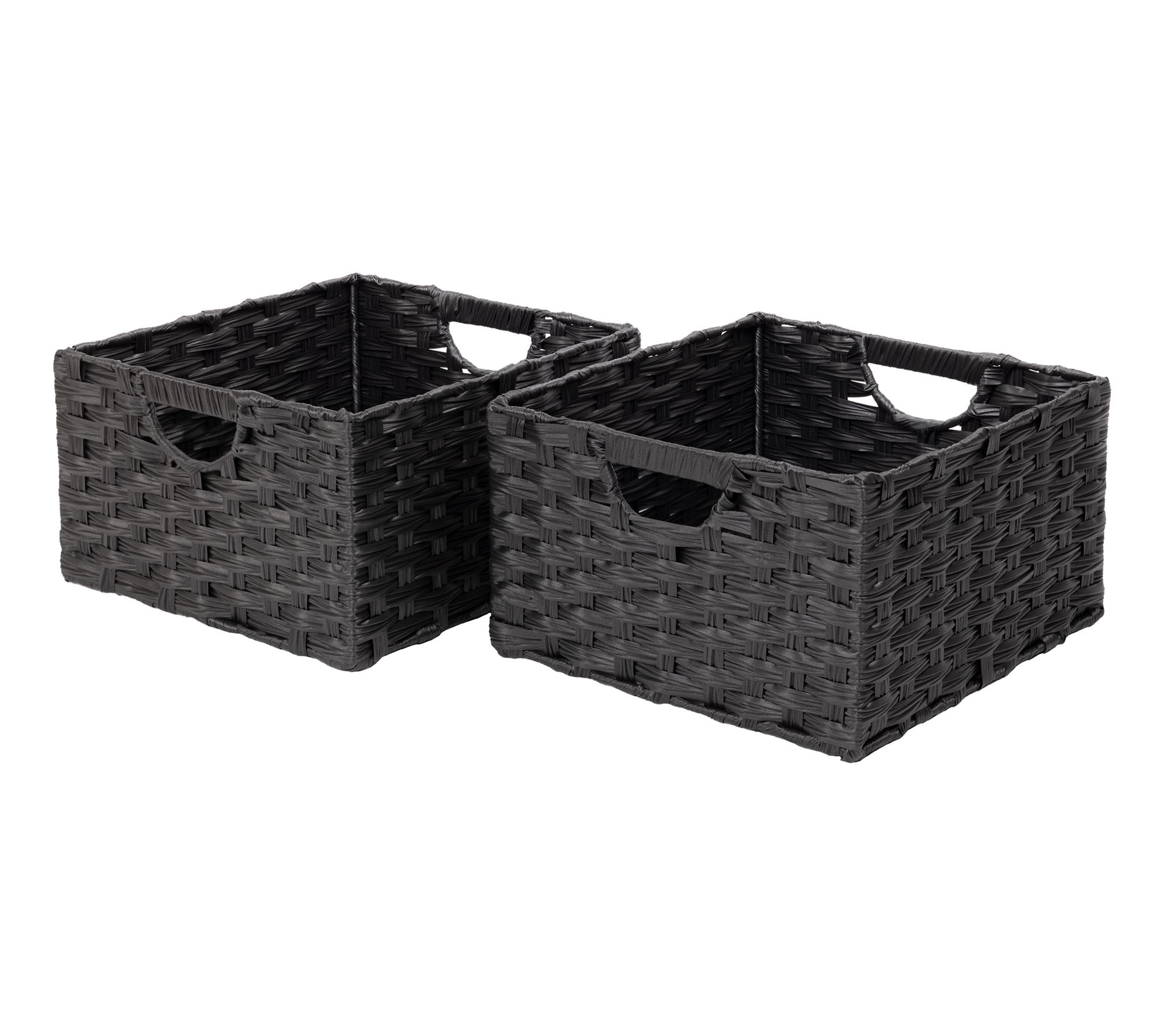 Seville Classics Handwoven Storage 2-Pack Basket Set