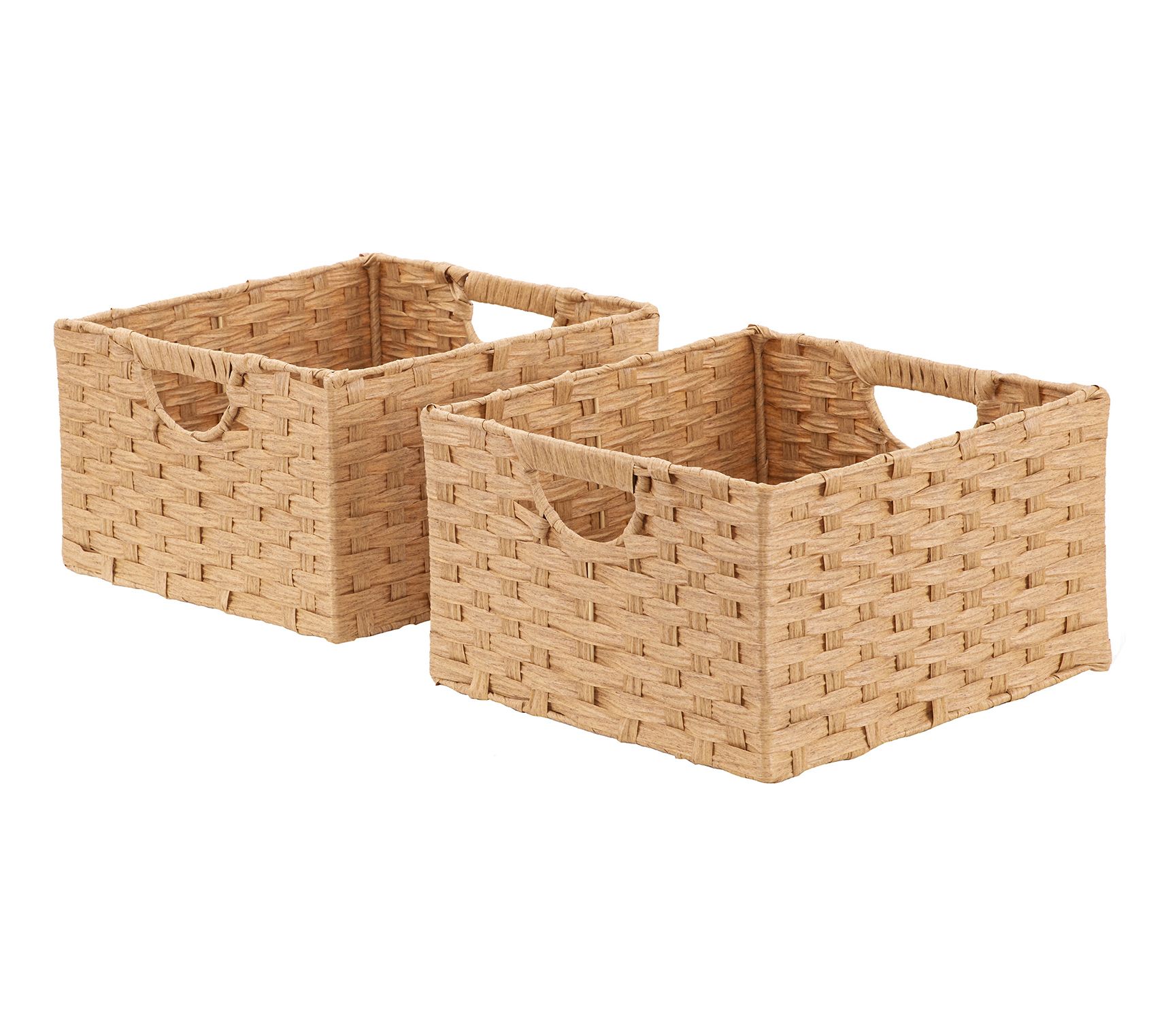 Seville Classics Handwoven Storage 2-Pack Basket Set