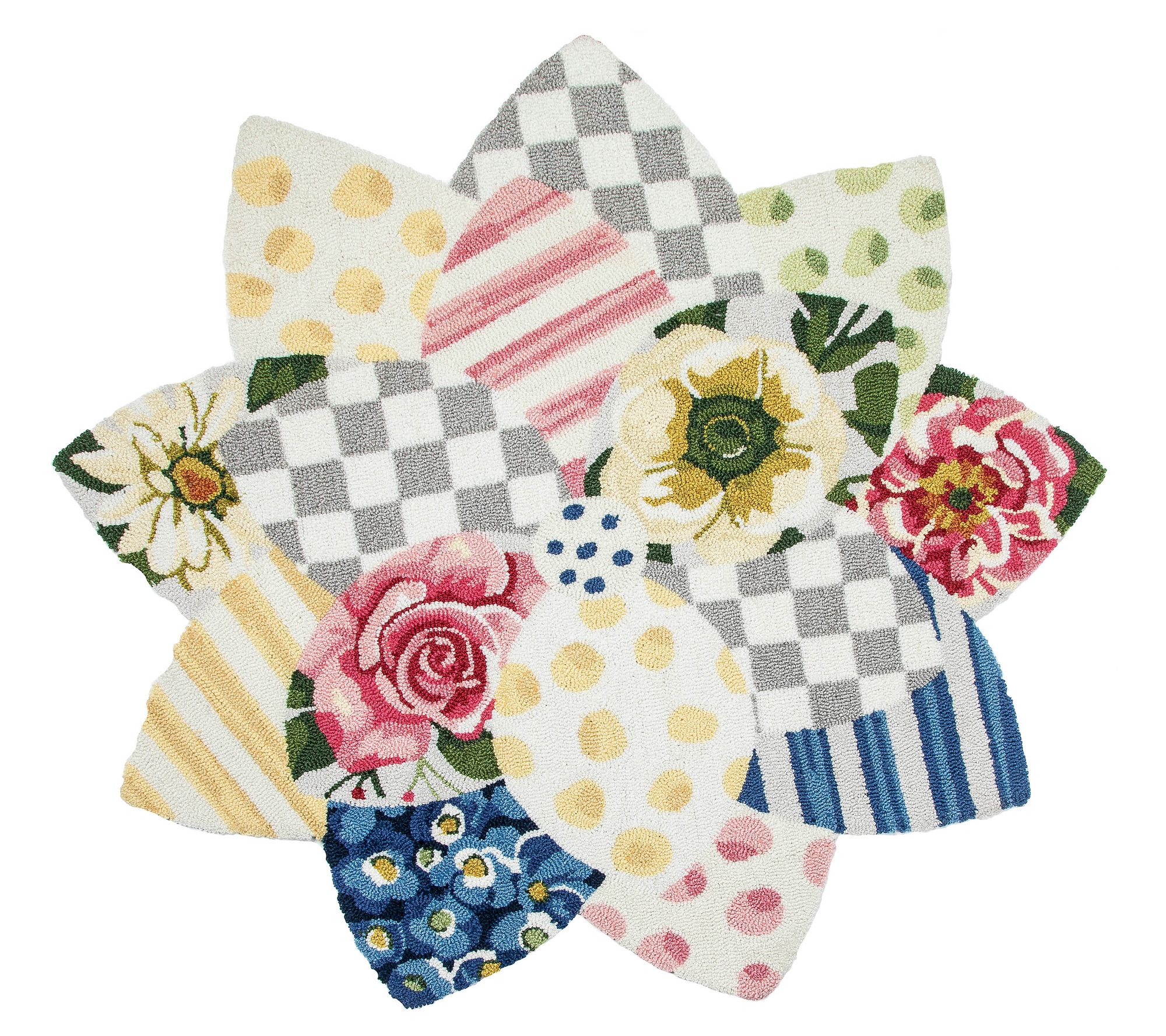 MacKenzie-Childs Wildflowers Rug - 4' Round