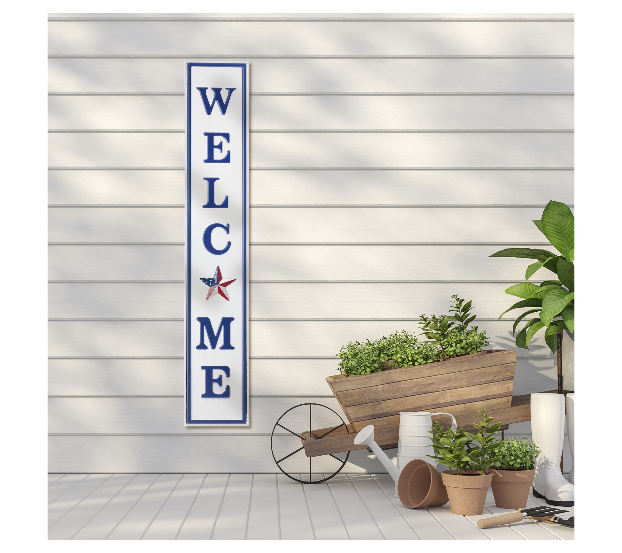 Patriotic Welcome Sign  by Valerie