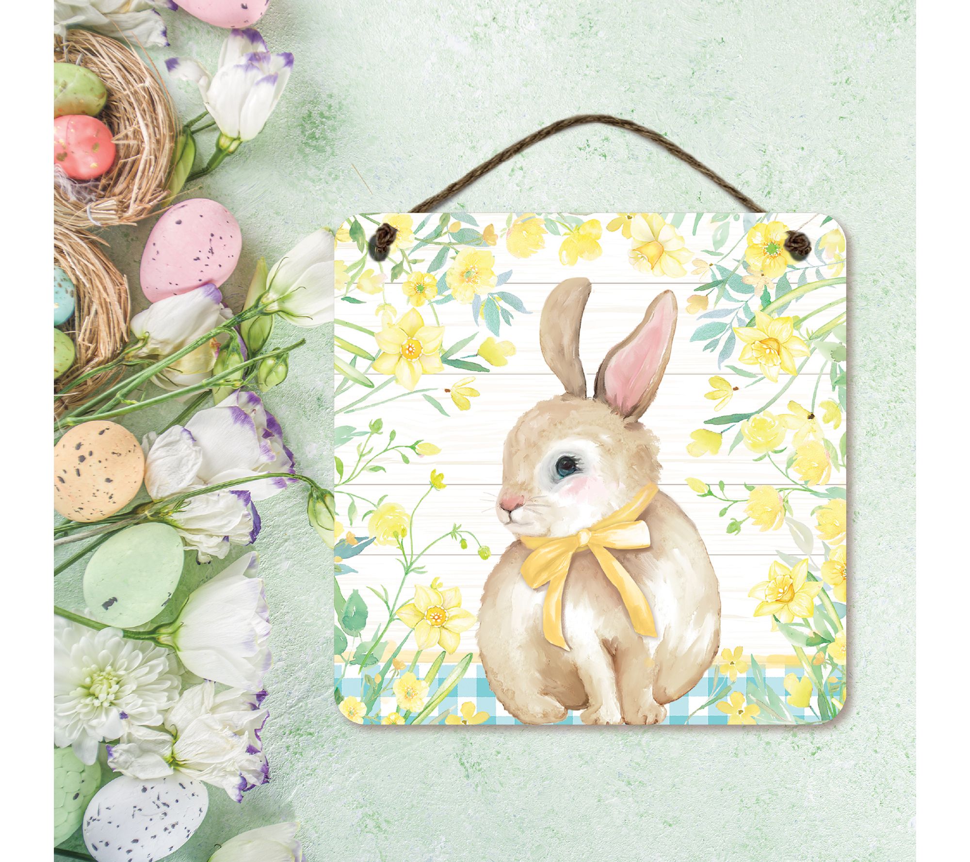 Courtside Market Easter Bunny Yellow & Green 15x15 Artboard wi