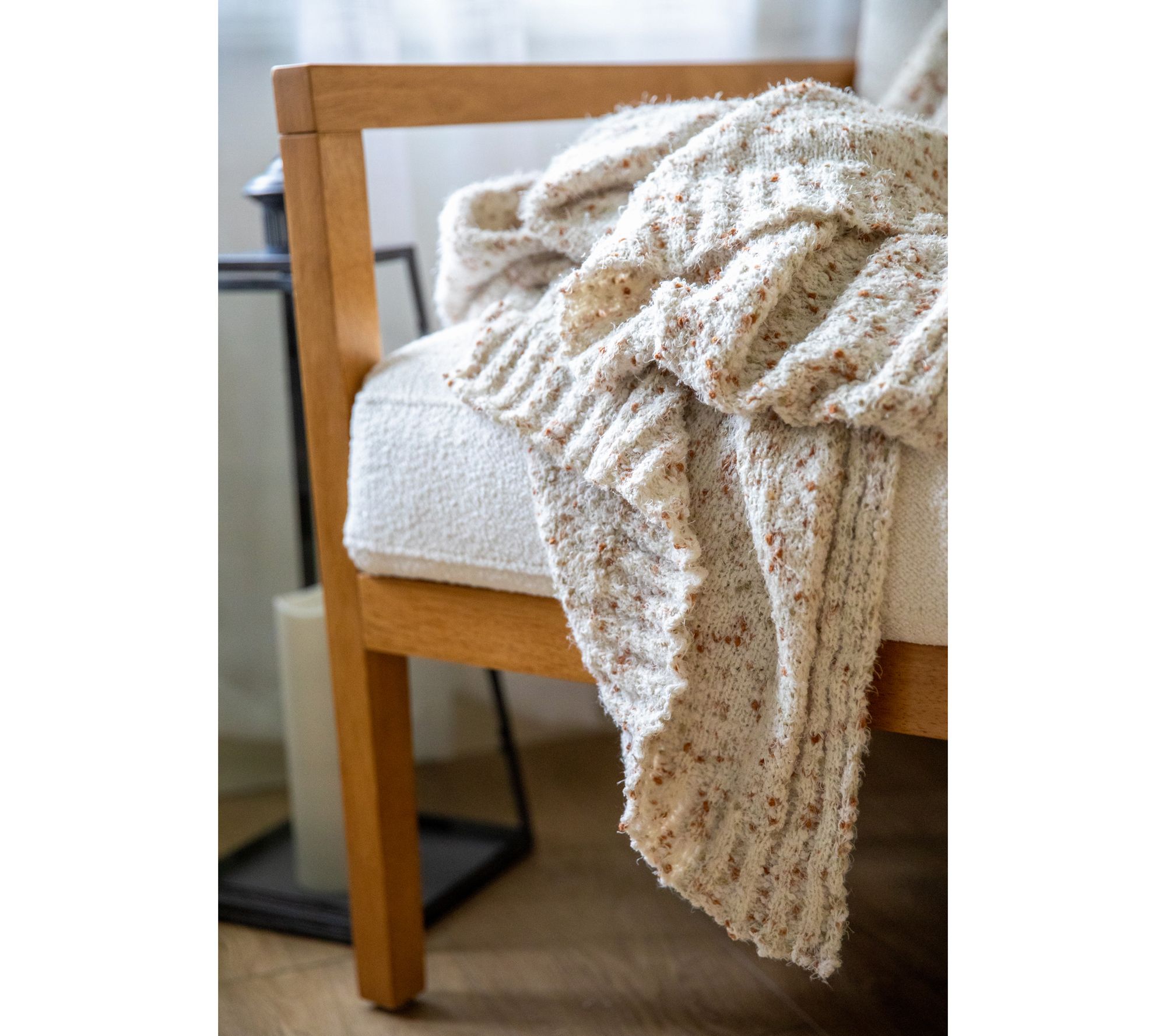 60 x 70 Boucle Throw Blanket by Lauren McBride