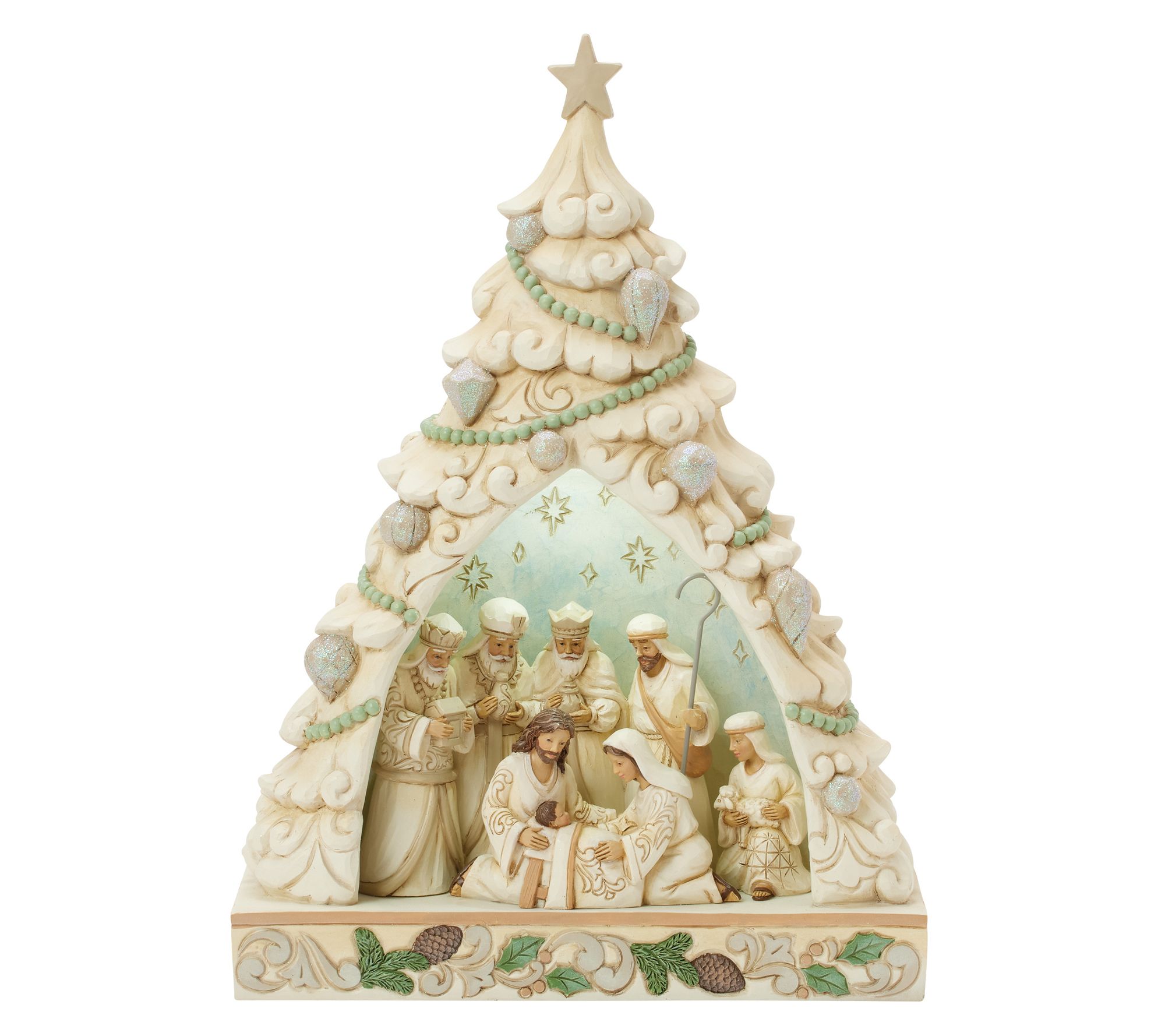 Jim Shore Heartwood Creek Woodland Tree Nativity Lit Diorama