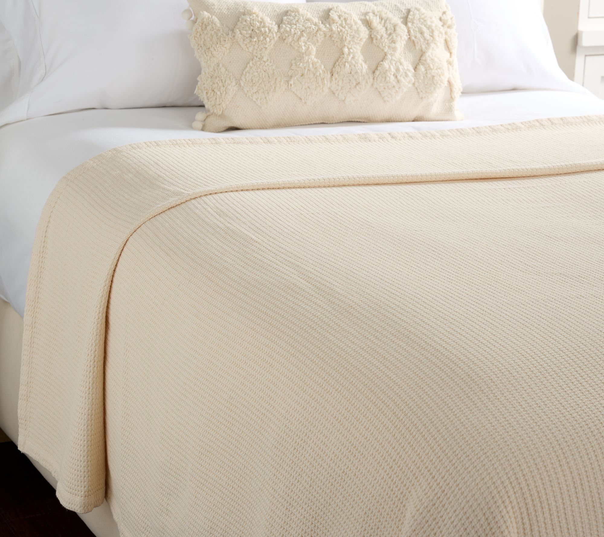 "As Is" Northern Nights 100% Cotton Waffle Textured Blanket- Full