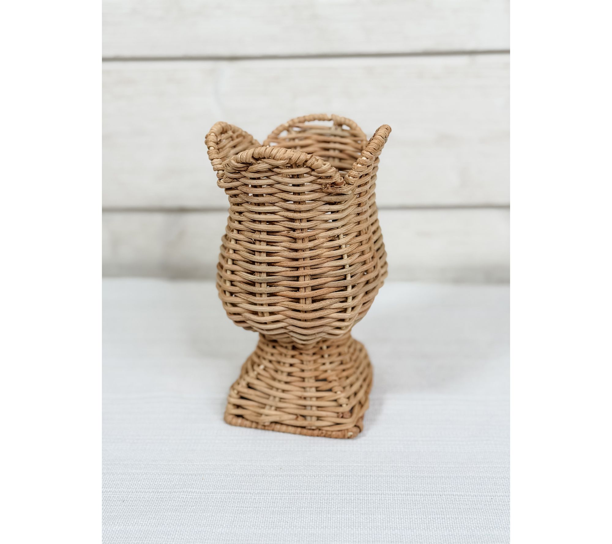 Simply Stunning 7" Woven Scalloped Footed Urn by Janine Graff