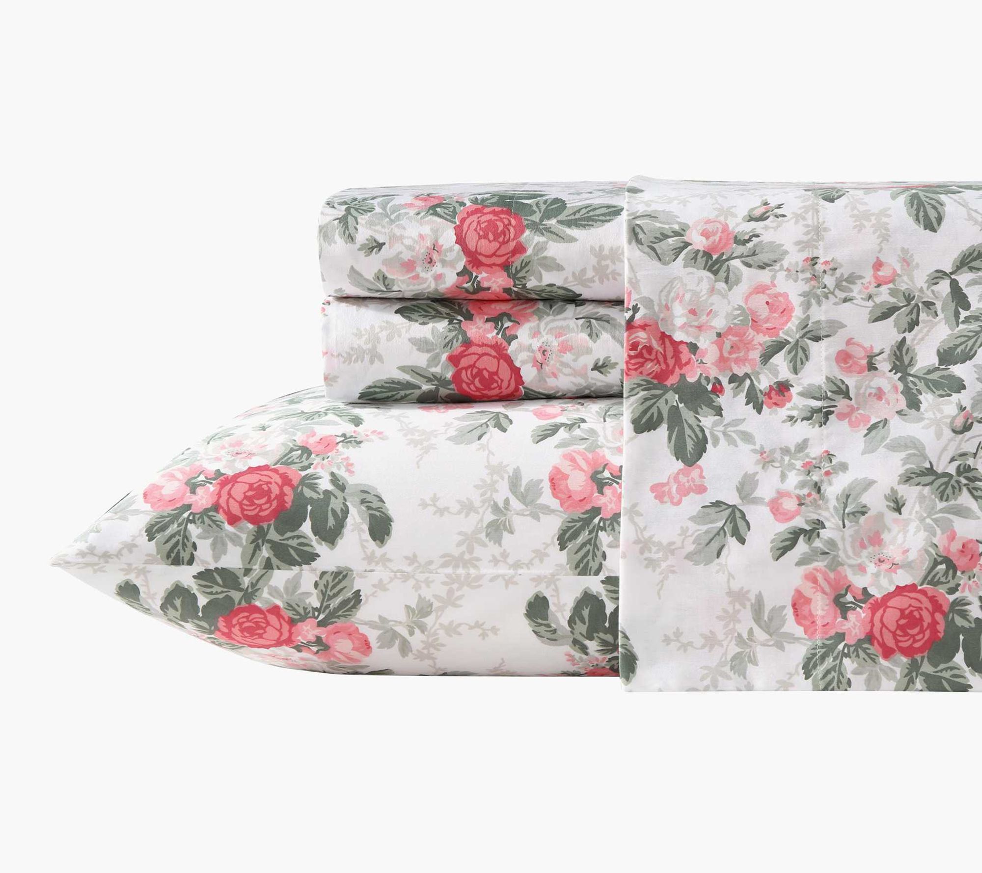 Laura Ashley Bettina's Blooms Cotton Sateen Full Sheet Set