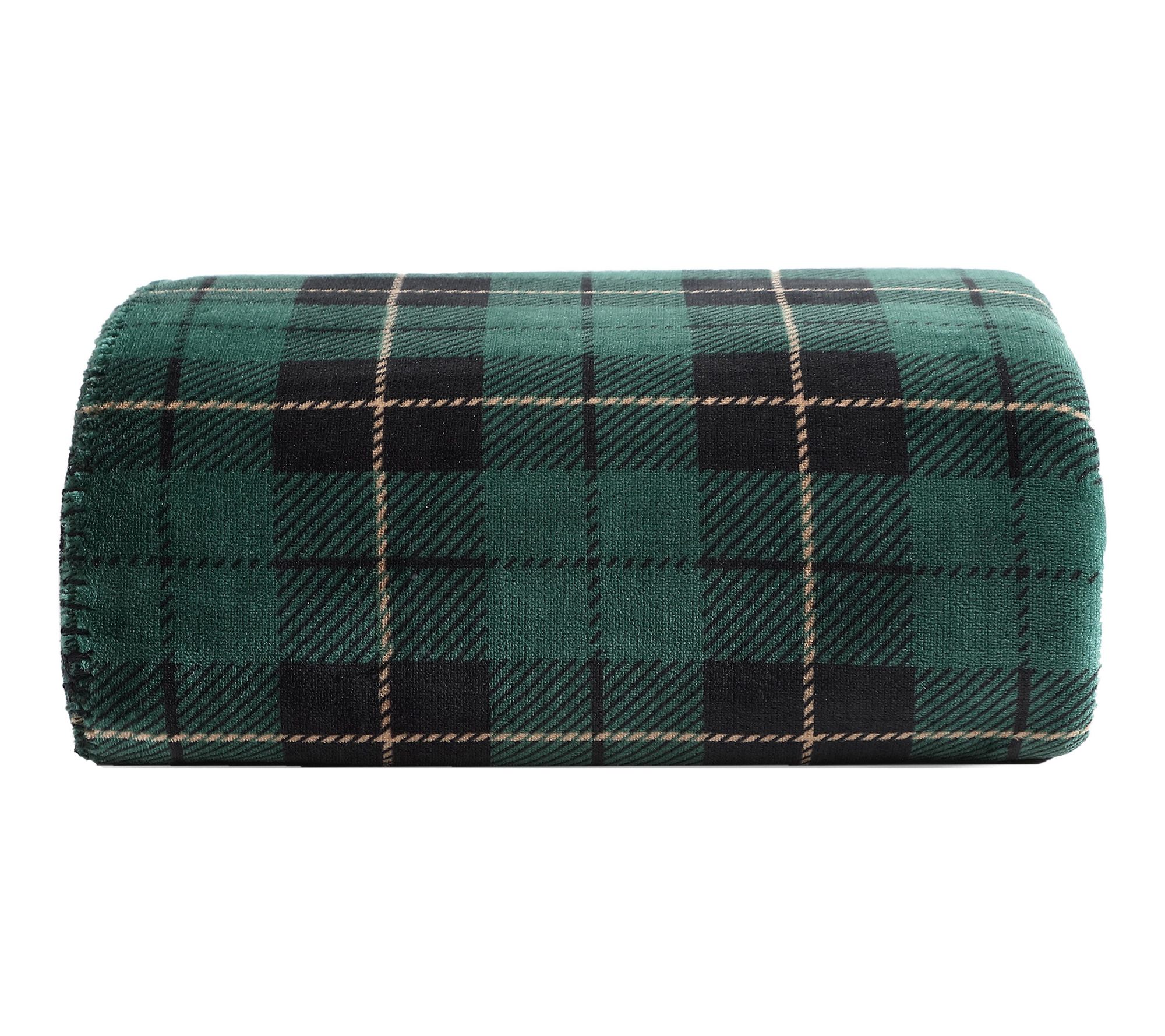 Eddie Bauer Capitol Hill Green Coco Flannel 60"X70" Throw