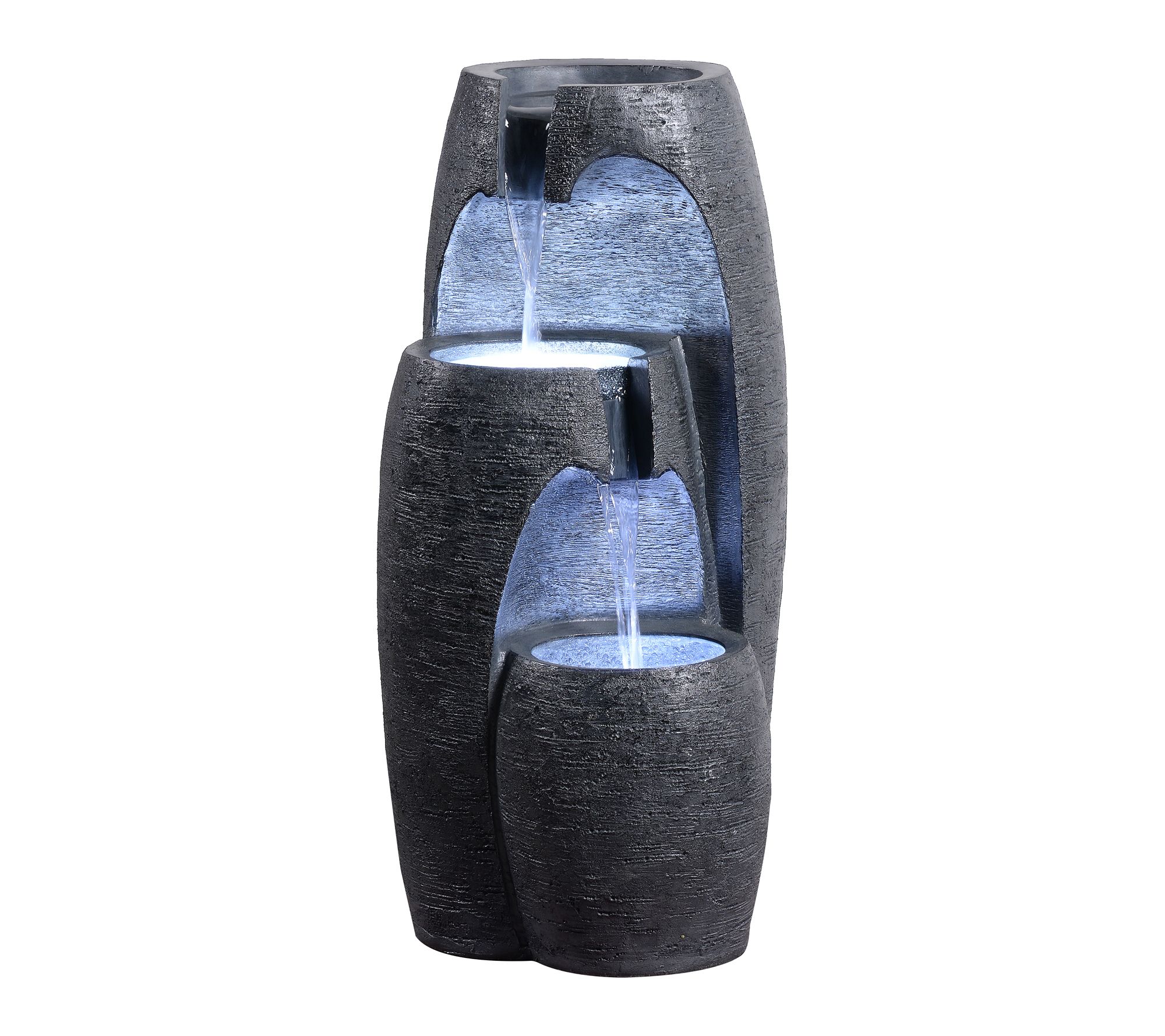 Teamson Home Outdoor 28" Modern Three-tier Cascading Fountain