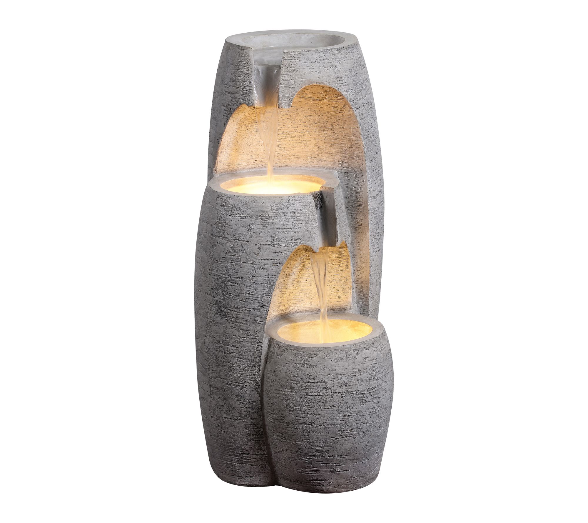 Teamson Home Outdoor 28" Modern Three-tier Cascading Fountain