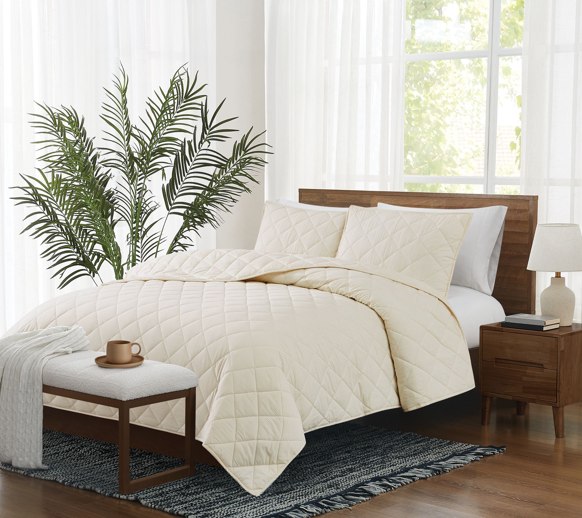 Brooklyn Loom Pinstripe Twin/TXL Quilt Set