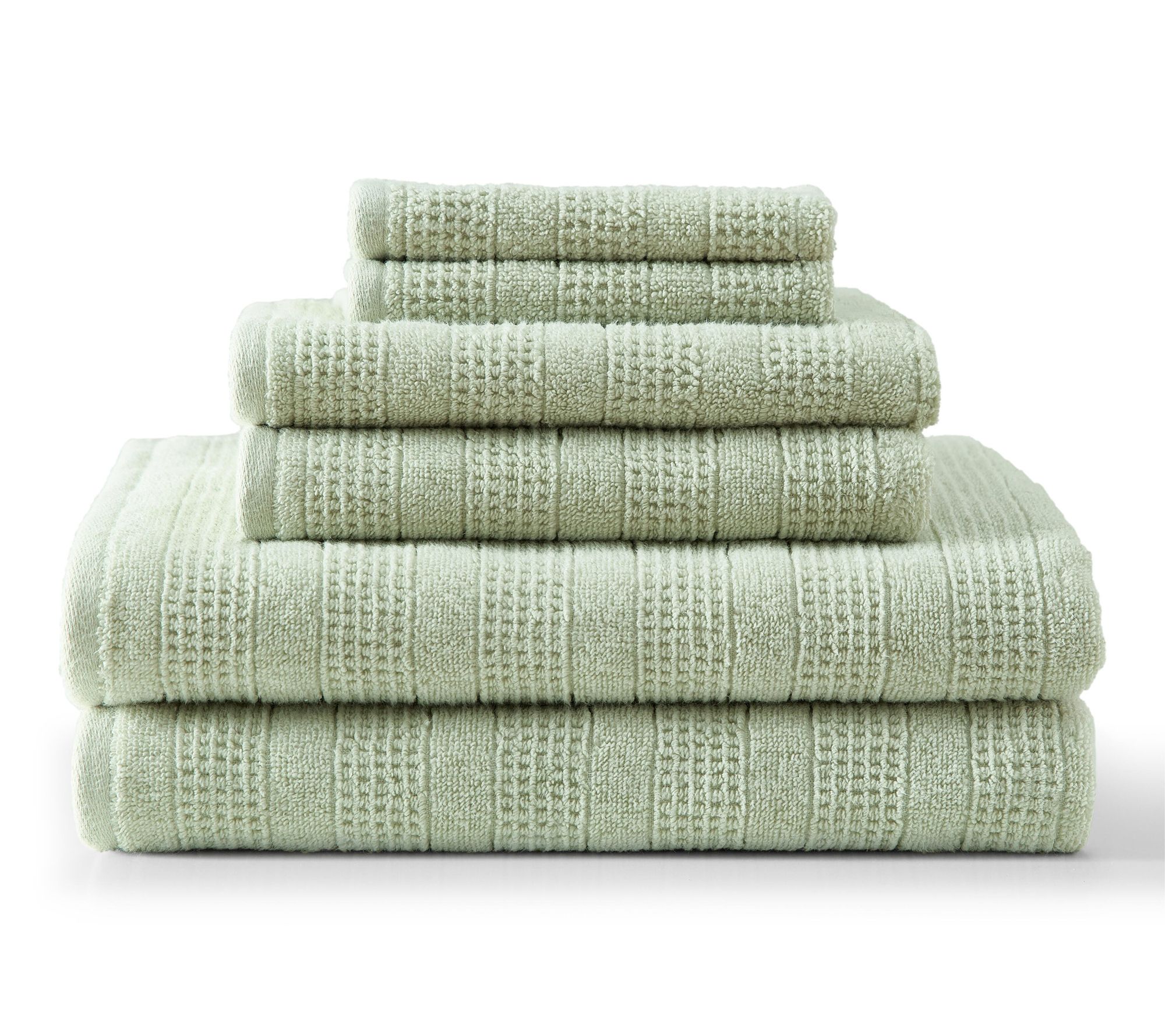 Martha Steweart Bedford Cottage Aloe 6-Piece Cotton Towel Set