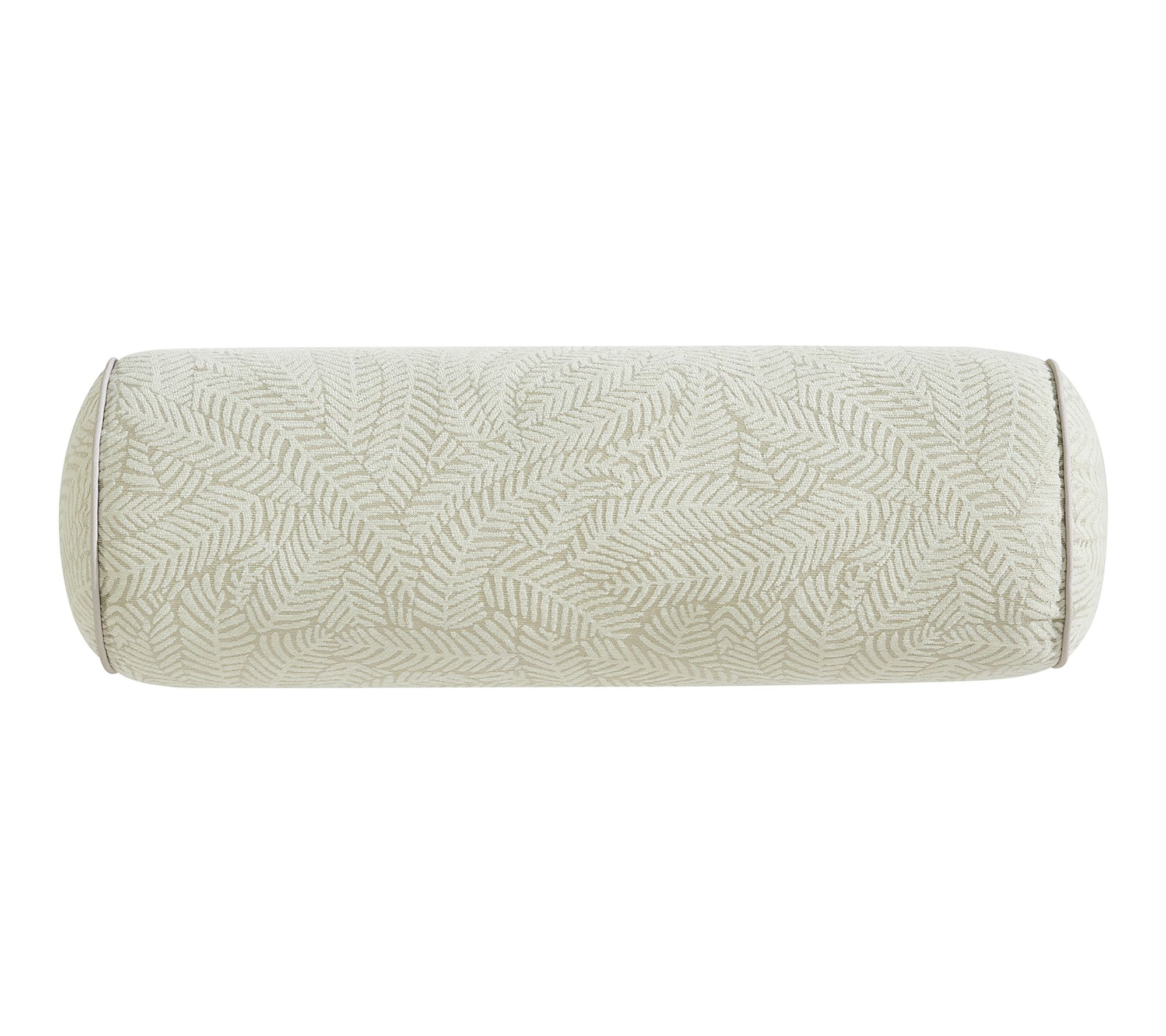 Palm Aire Wren Beige Bolster Decorative Pillow, 8" x 24"