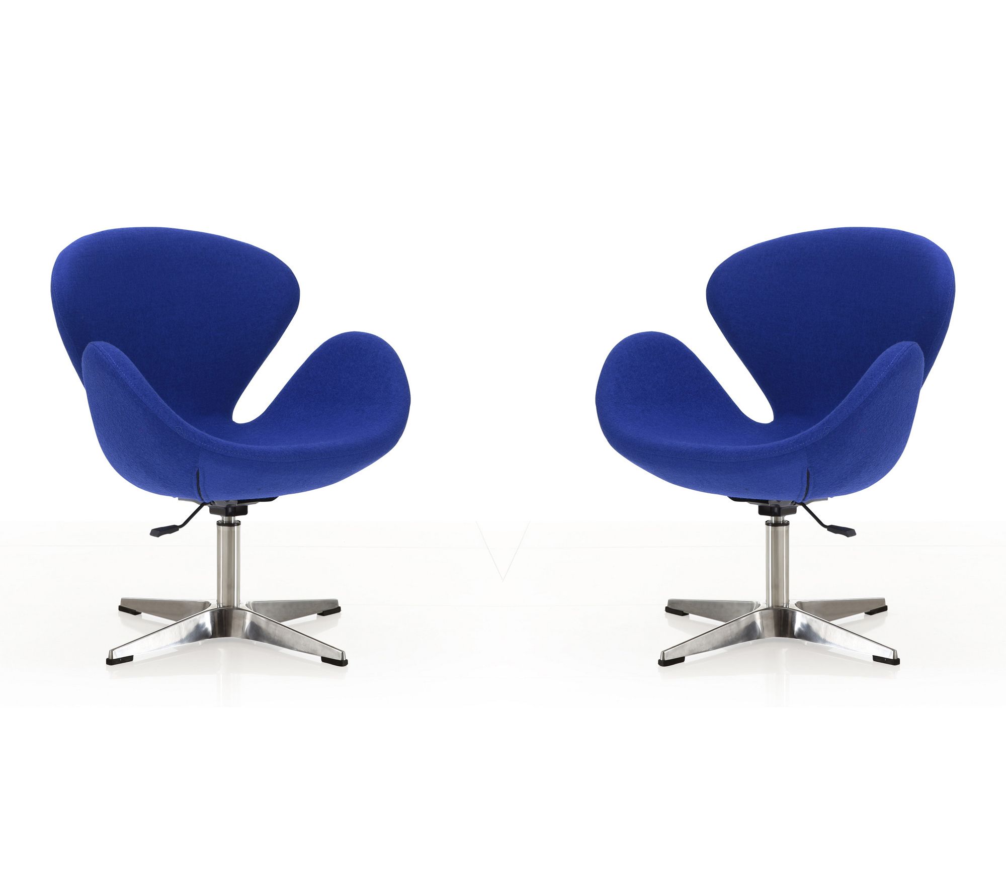 Manhattan Comfort Raspberry Swivel Lounge Chair- Set of 2