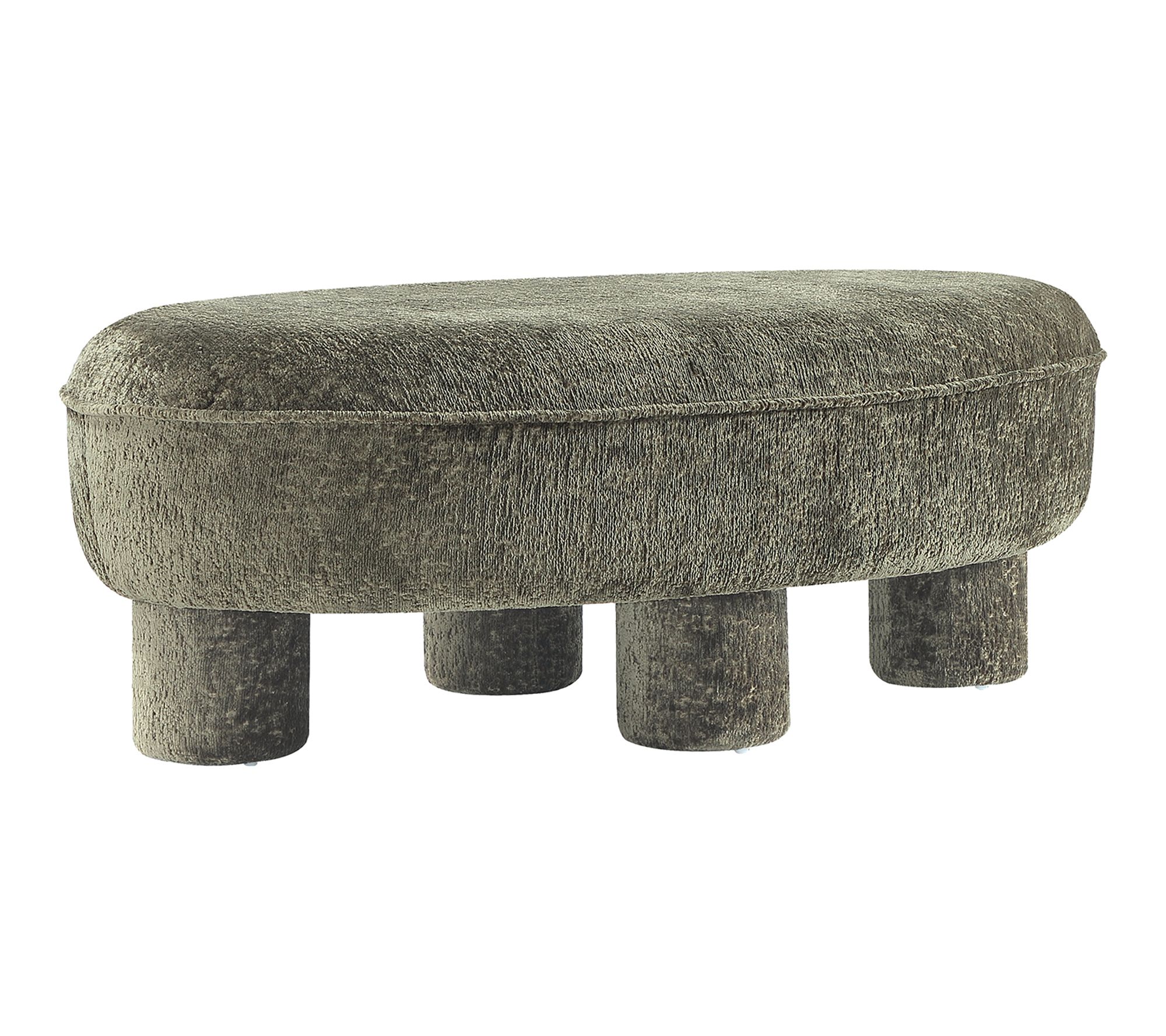 Manhattan Comfort Tribeca Chenille Accent Ottoman