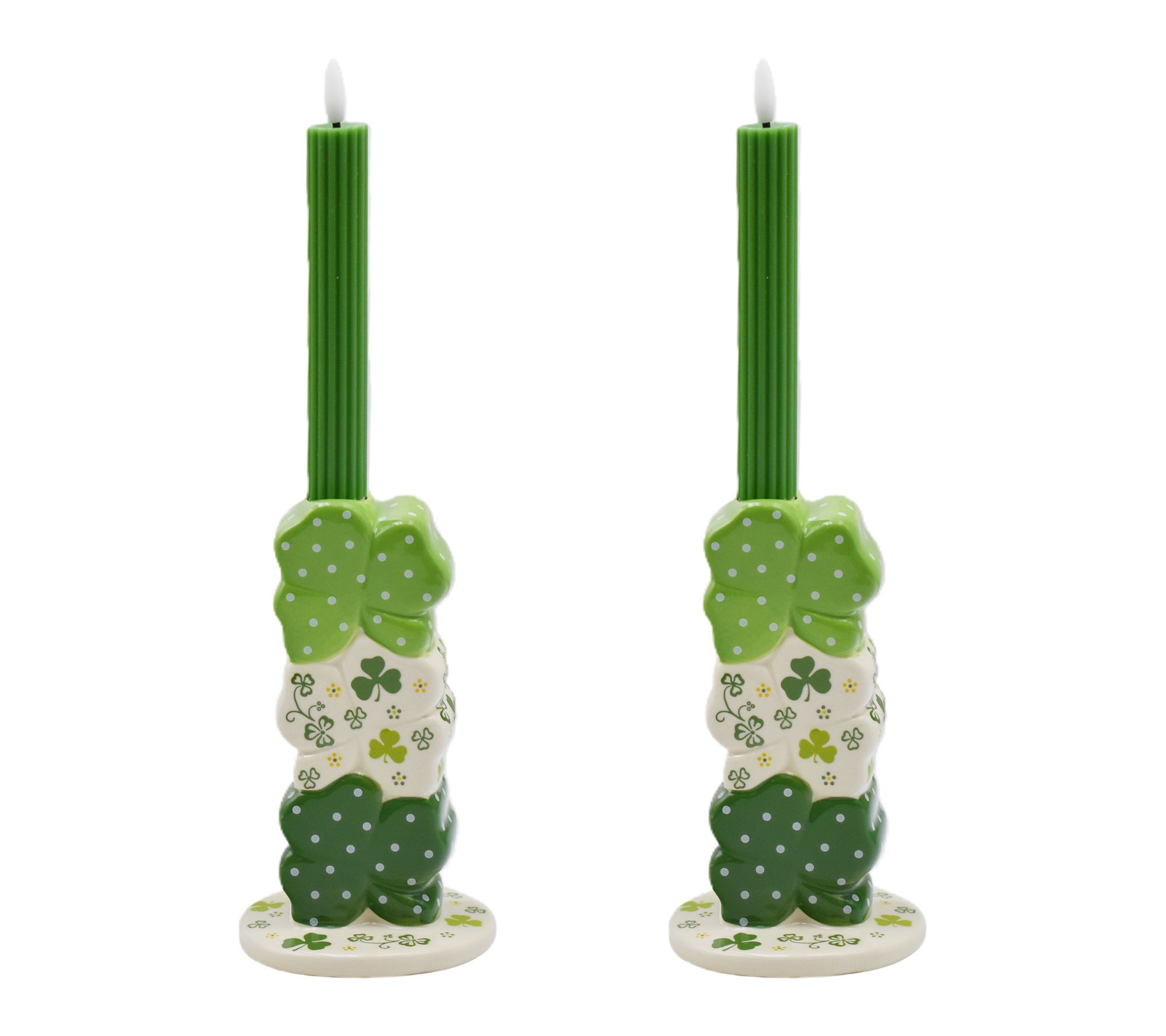 "As Is" Temp-tations Seasonal Stack Taper Holders with Candles