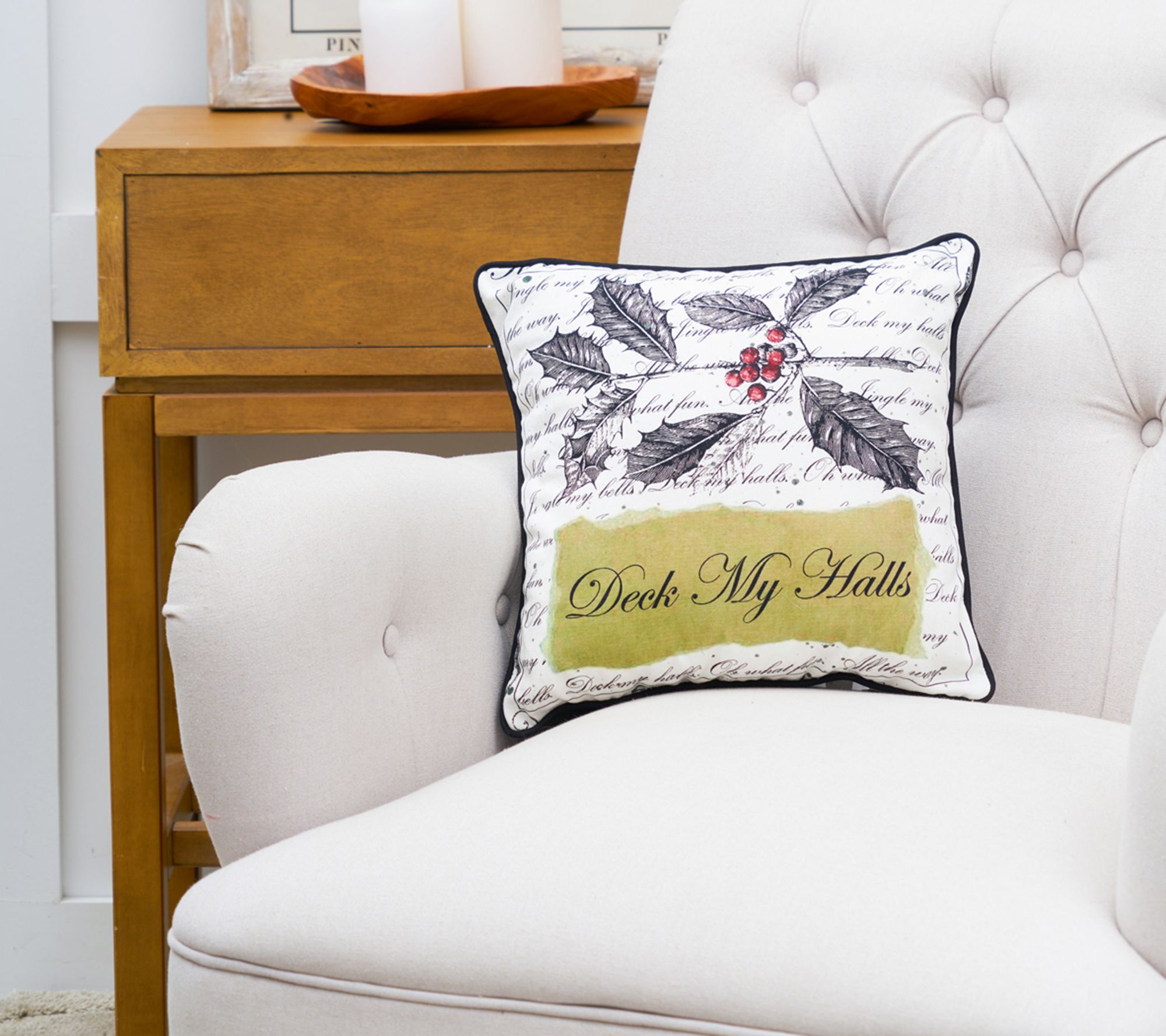 C&F Home Deck My Halls Pillow