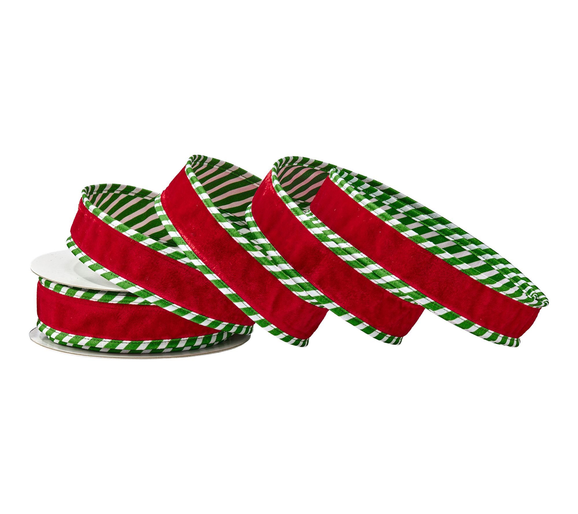 1.5"X10Y Velvet Peppermint Edge Ribbon by Valerie