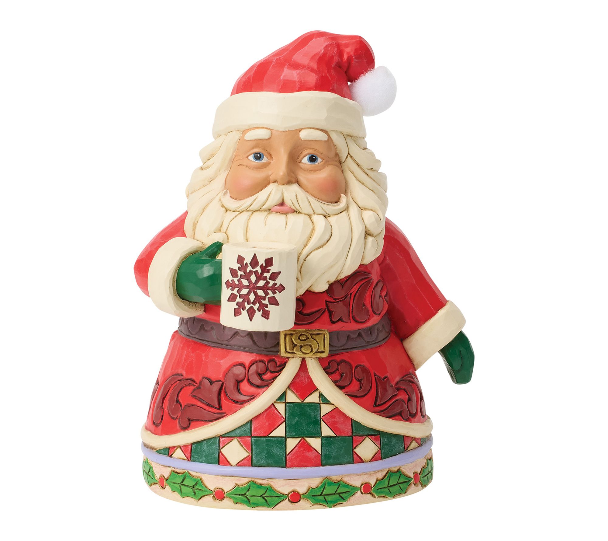 Jim Shore Heartwood Creek Santa Drinking Hot Cocoa Figurine 6"