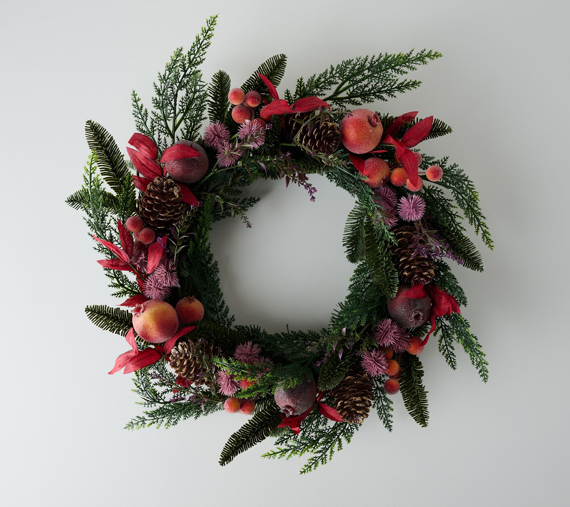 Home Reflections 24" Holiday Cornucopia Wreath