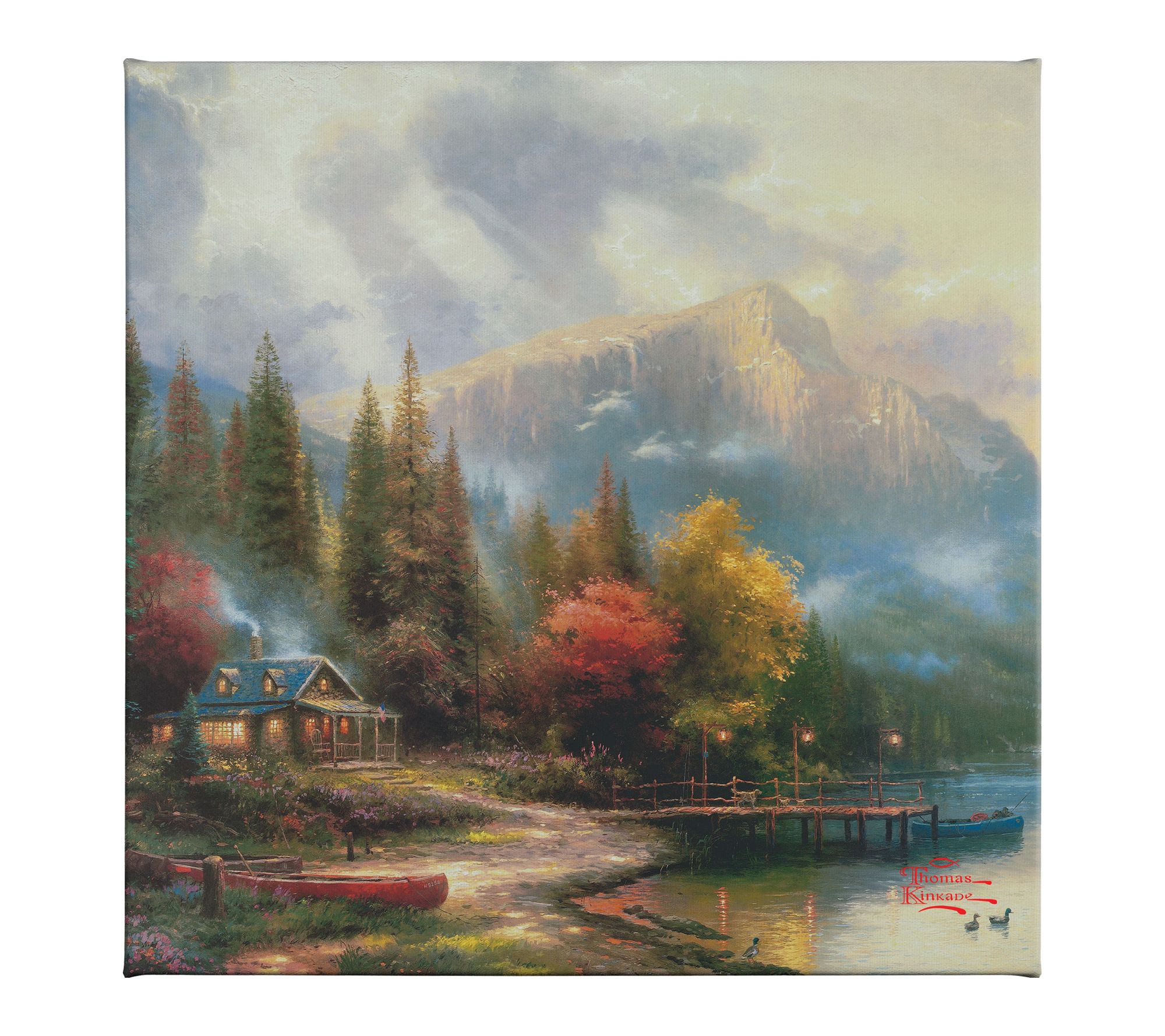 Thomas Kinkade The End of a Perfect Day III 14x14 Gallery Wrap