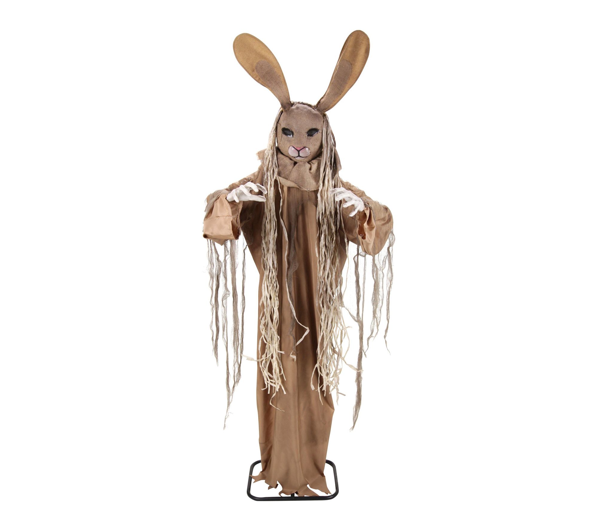 Haunted Hill Farm 5.6-Ft Standing Brown Rabbit Animatronic