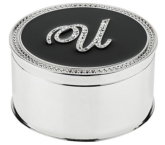 Safekeeper Crystal Initial Jewelry Box, Qvc Jewelry Case Mirrors