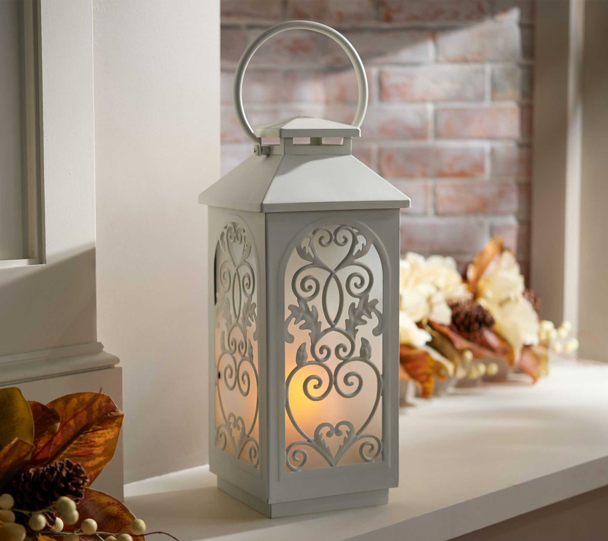Home Works STANDING LANTERN WITH HEART DETAILING