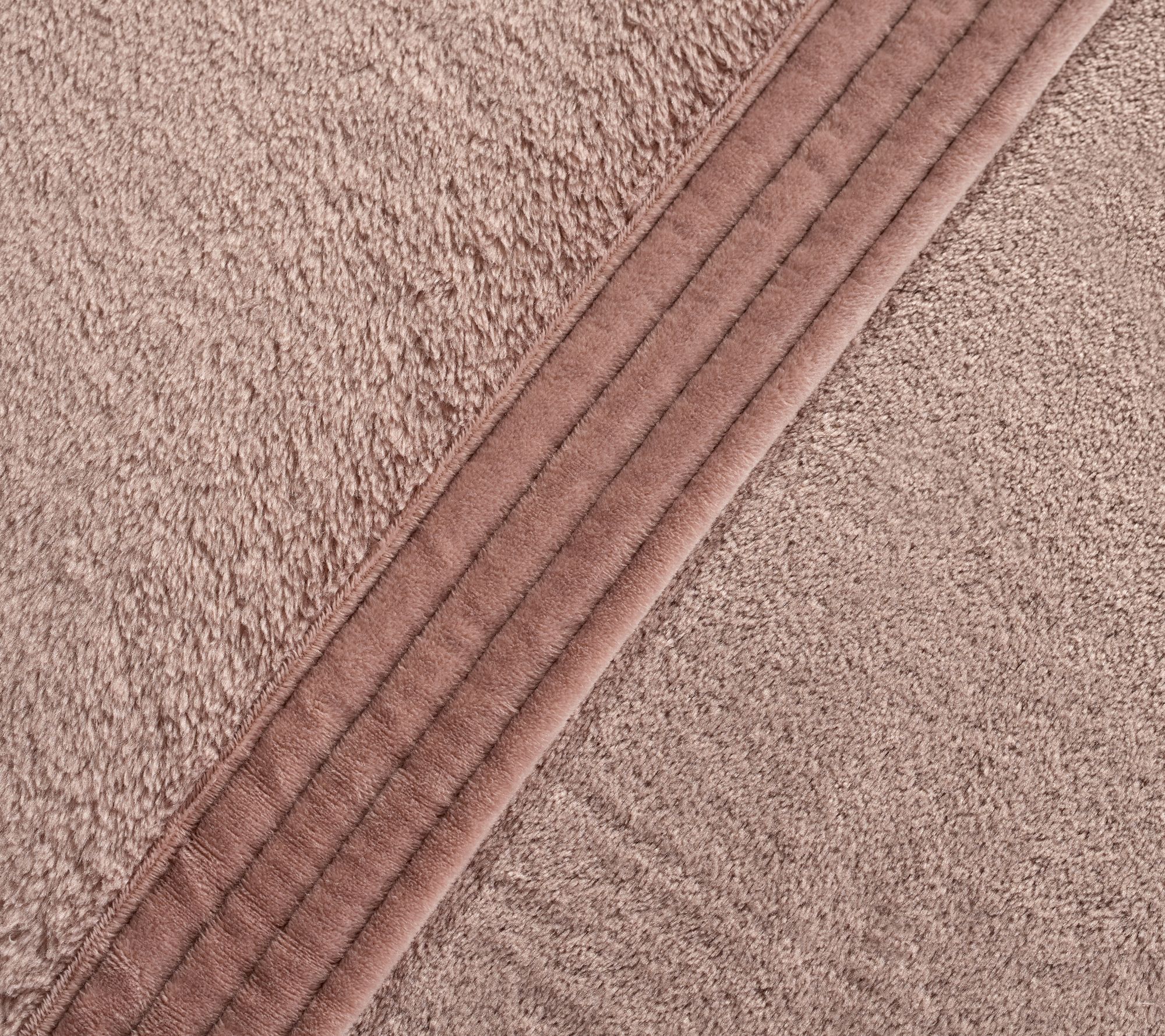 Berkshire Velvet Soft Blanket With Stitching Detail King QVC