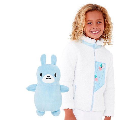 "As Is"Cubcoats 2-in-1 Kids Transforming Sherpa Jacket & Plush Animal