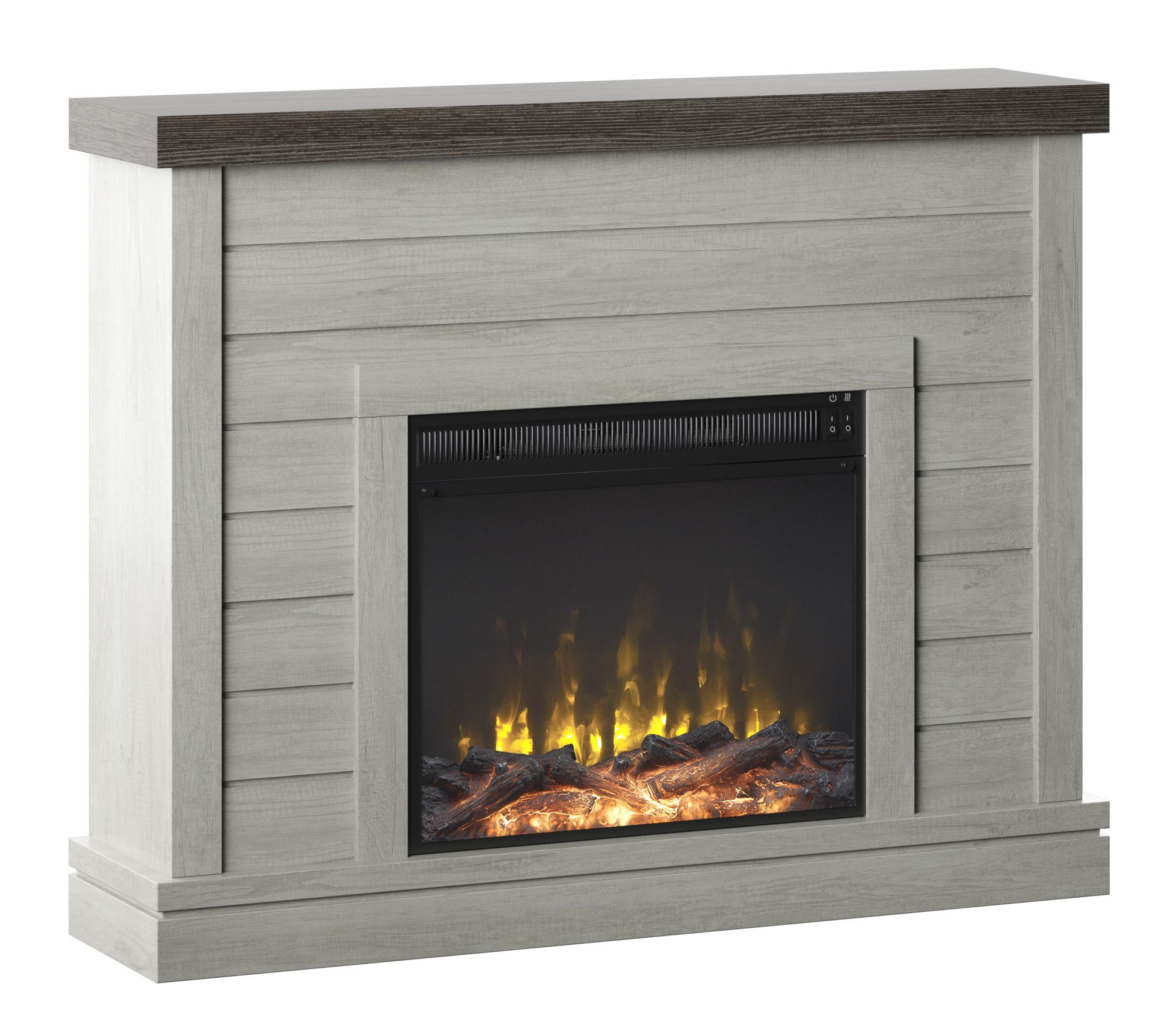 Twin Star Home Shiplap Wall Mantel Electric Fir eplace Heater - QVC.com