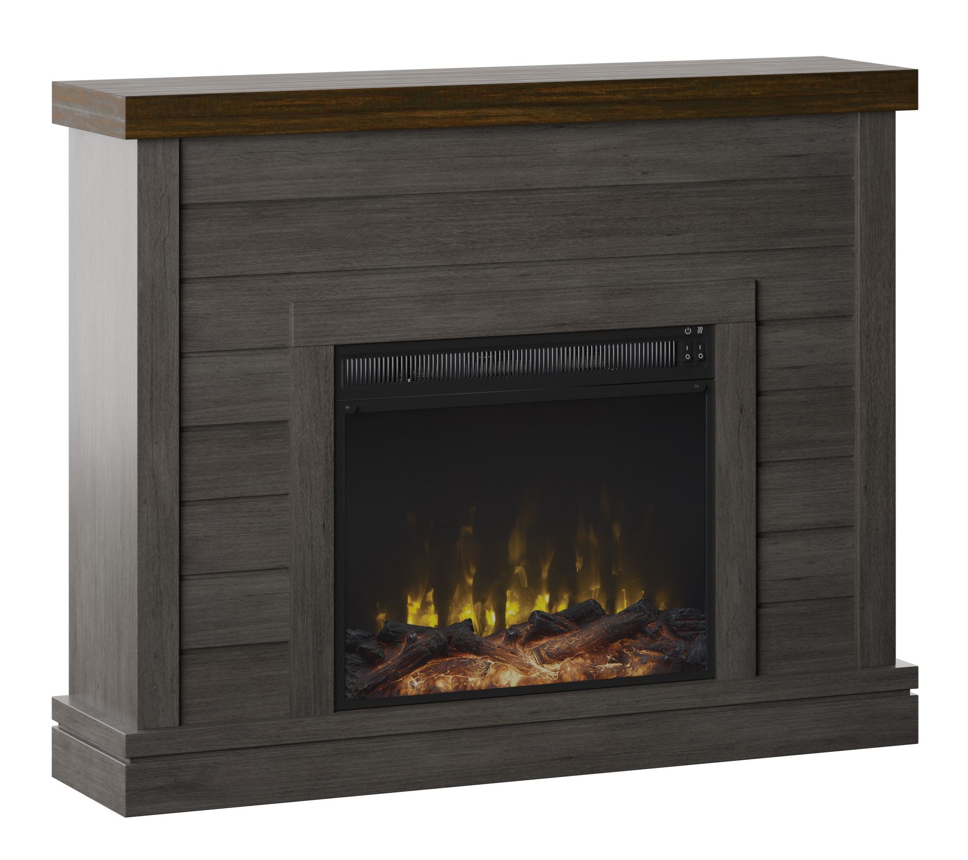 Twin Star Home Shiplap Wall Mantel Electric Fir eplace Heater