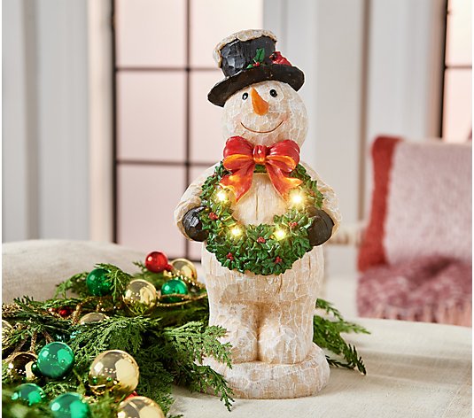 12" Holiday Figure w/ Illuminated Greens by Valerie