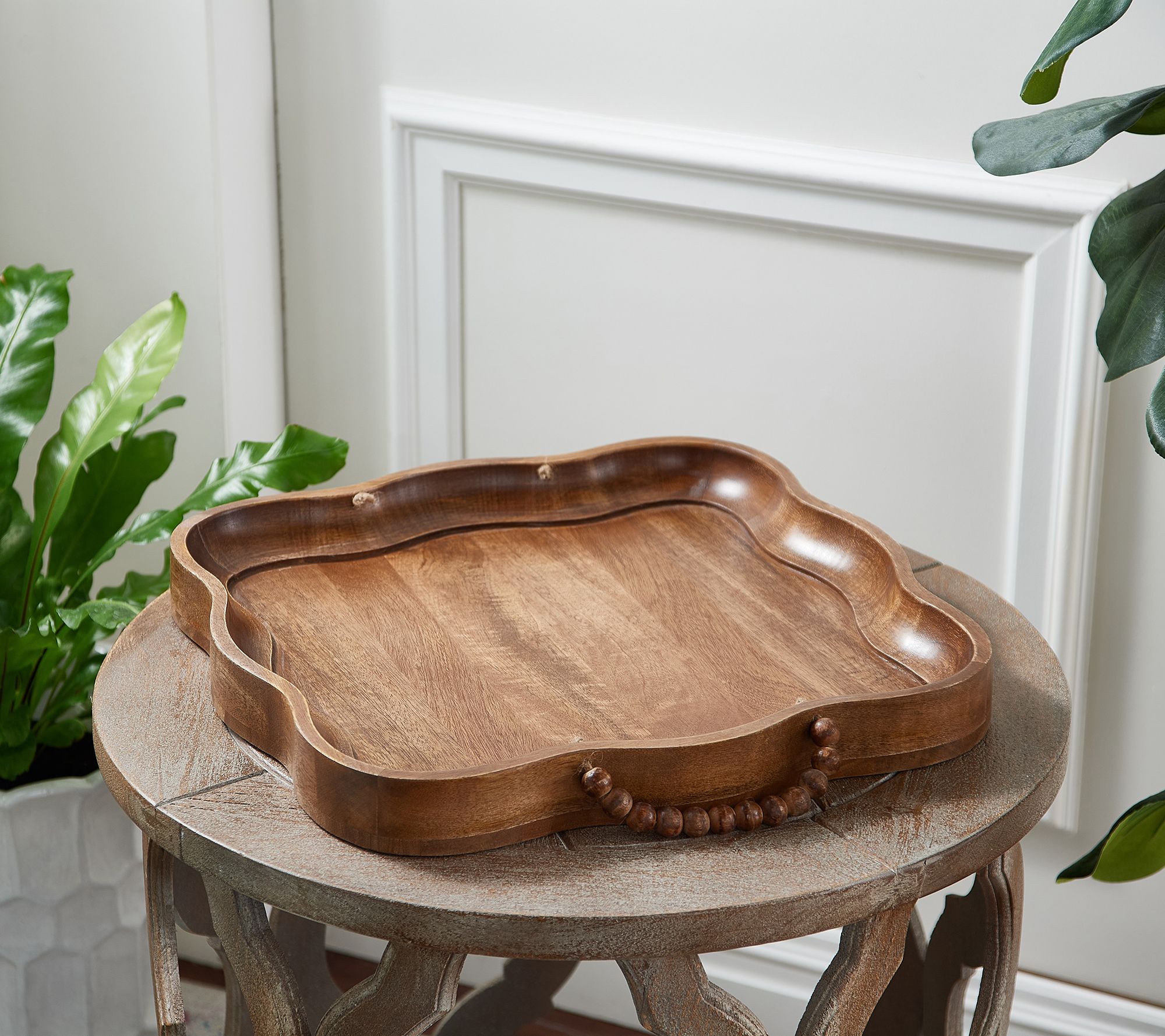 Square Wooden Serving Tray with Acrylic Lid No.: AG350