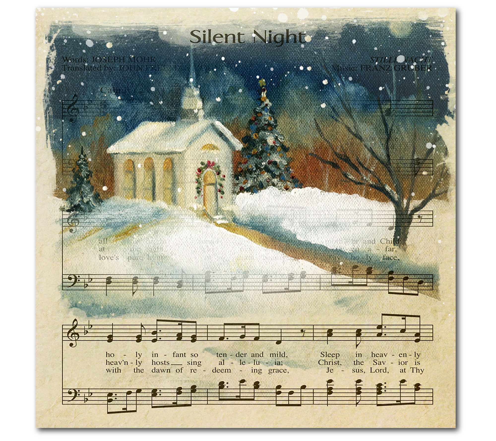 Courtside Market Silent Night 24x24 Canvas